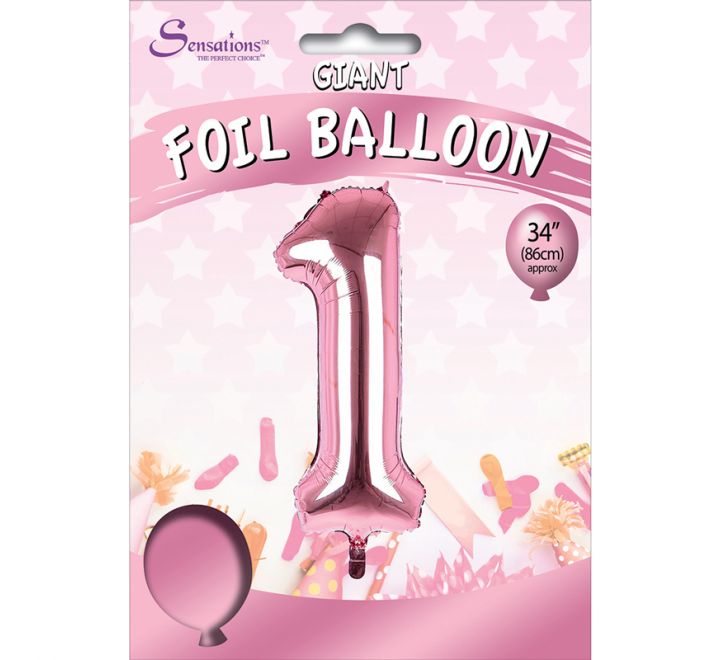 "Sensations" Super Shape Helium Filled Balloon - 34 Inches - LIGHT PINK
