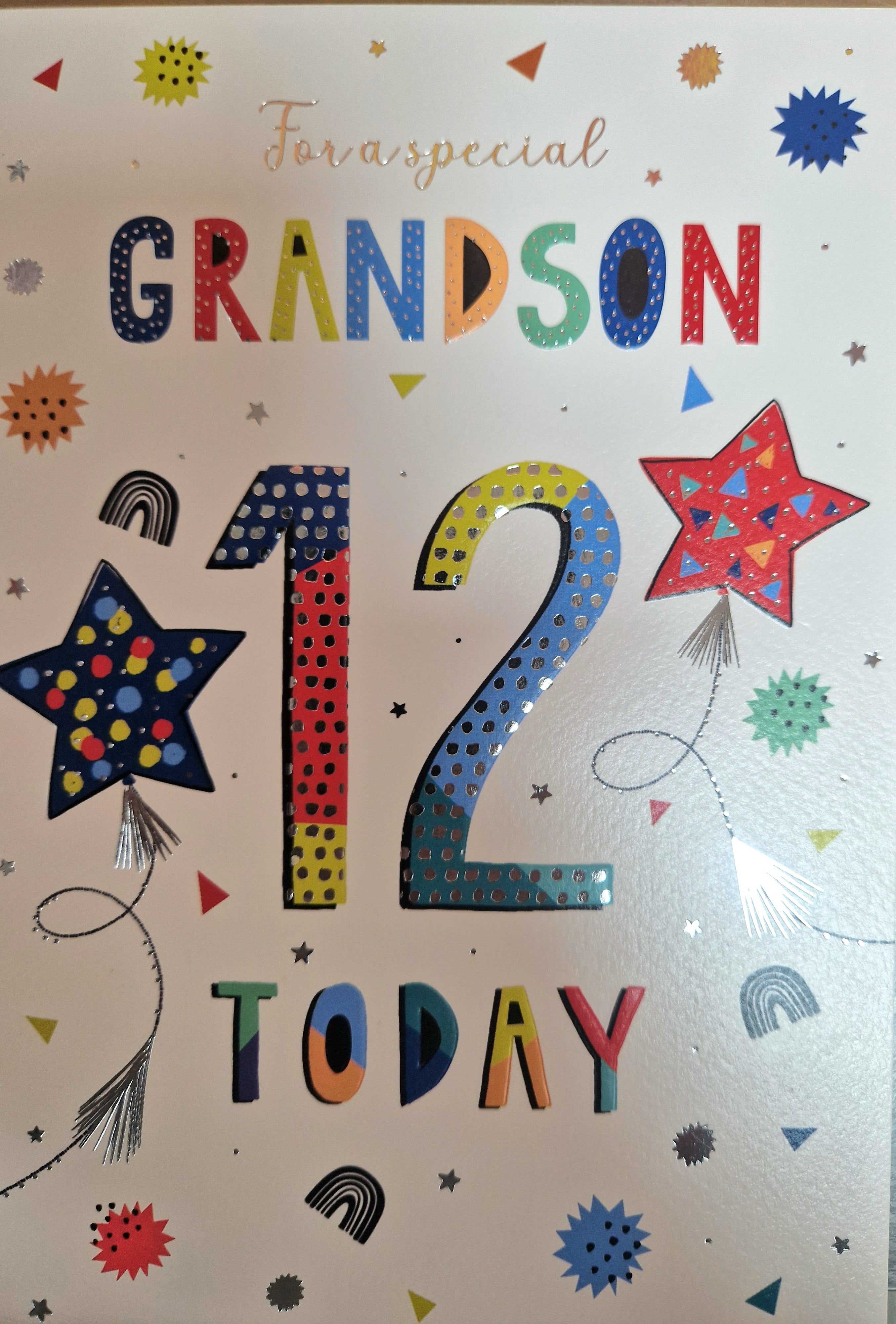Grandson 12th Birthday Card