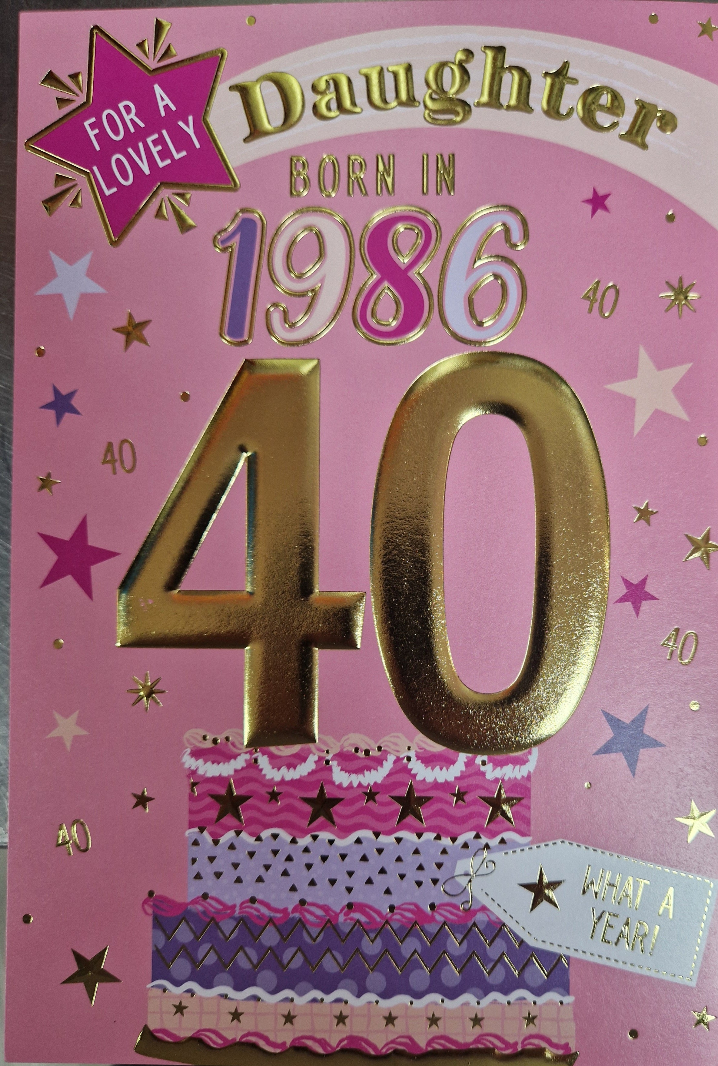 Daughter 40th Birthday Card