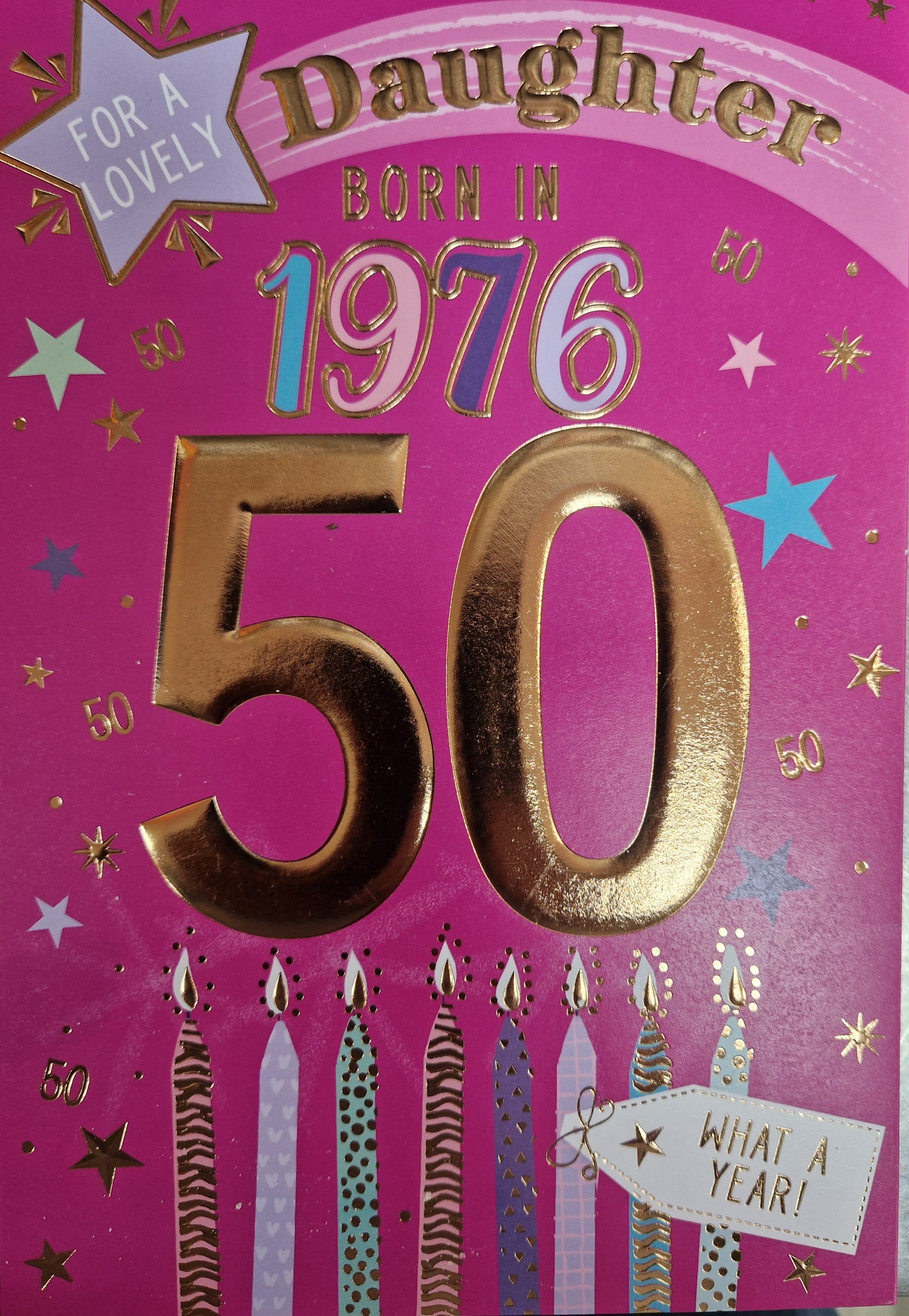 Daughter 50th Birthday Card