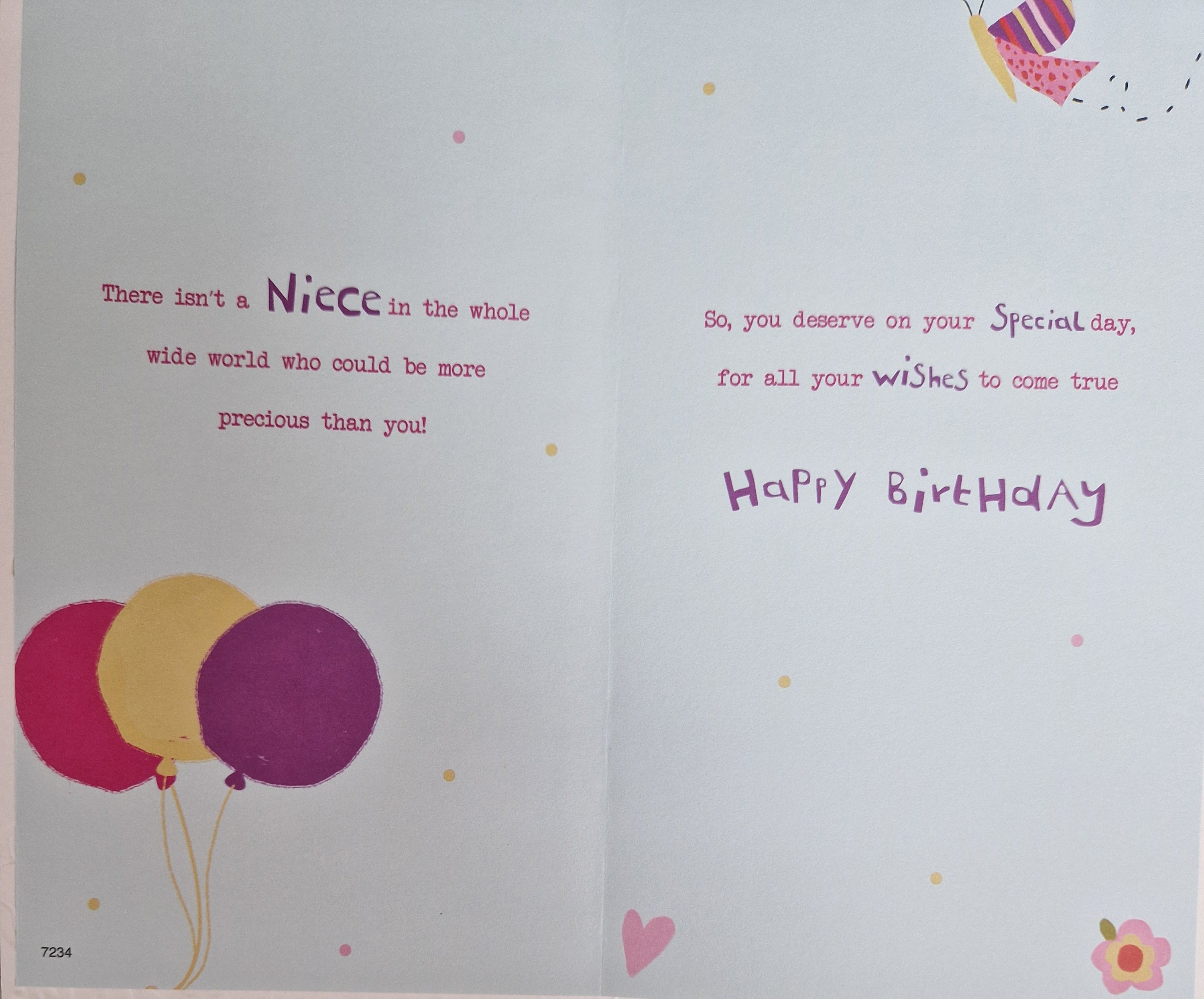 Niece Birthday Card