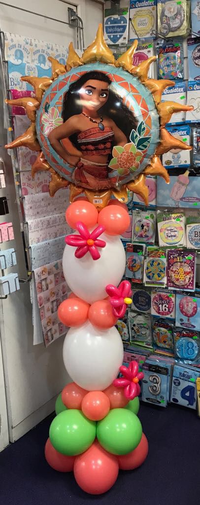Character Balloon Displays. Moana Balloons