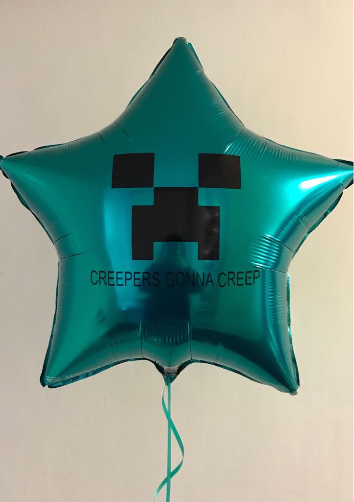 Personalised minecraft Star Balloon