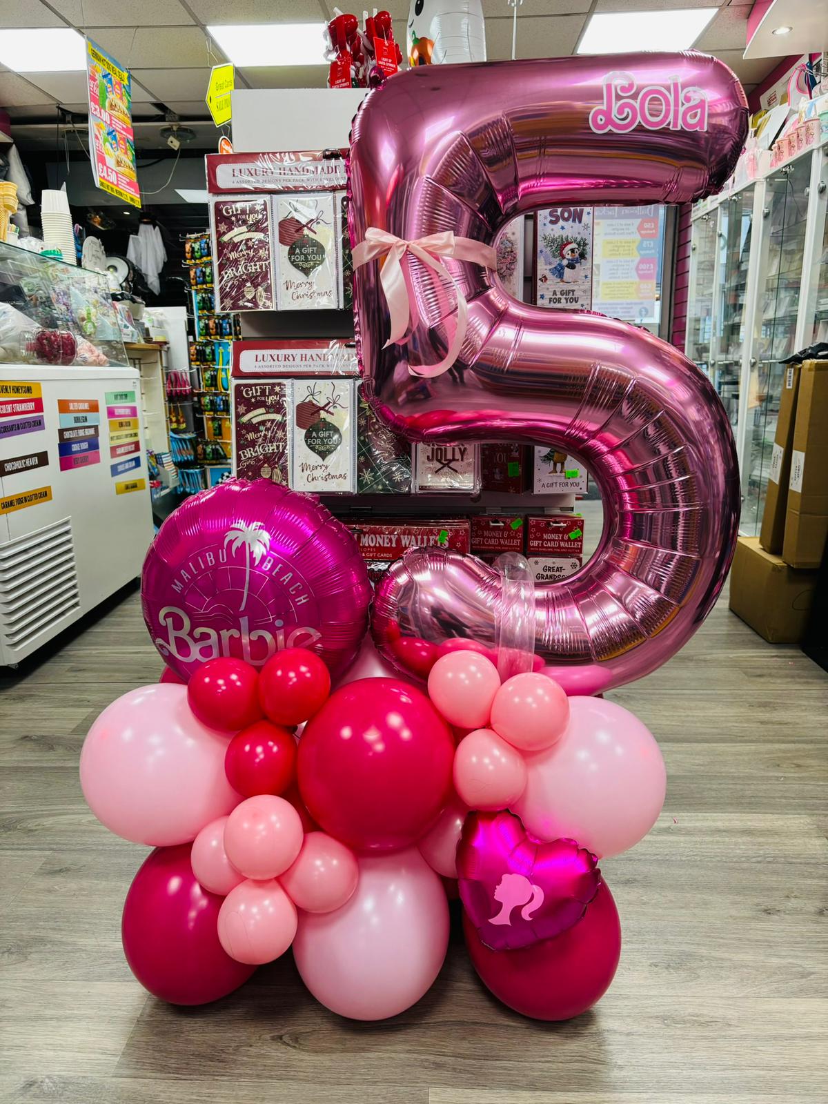 Character Balloon Displays. Barbie Balloons