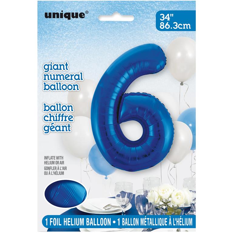 "Unique" Super Shape Helium Filled Balloon - 34 Inches - ROYAL BLUE