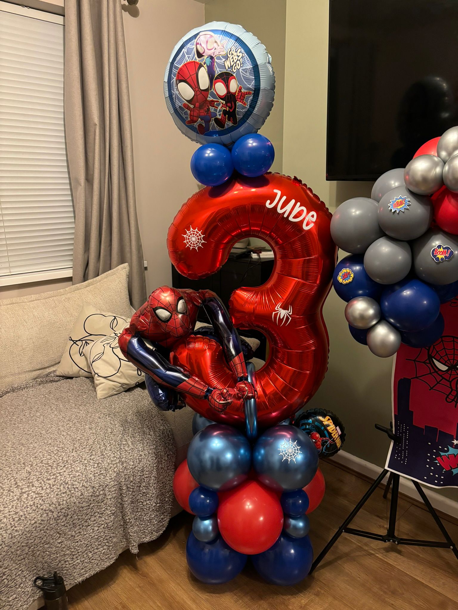 Character Balloon Displays. Spiderman Balloons