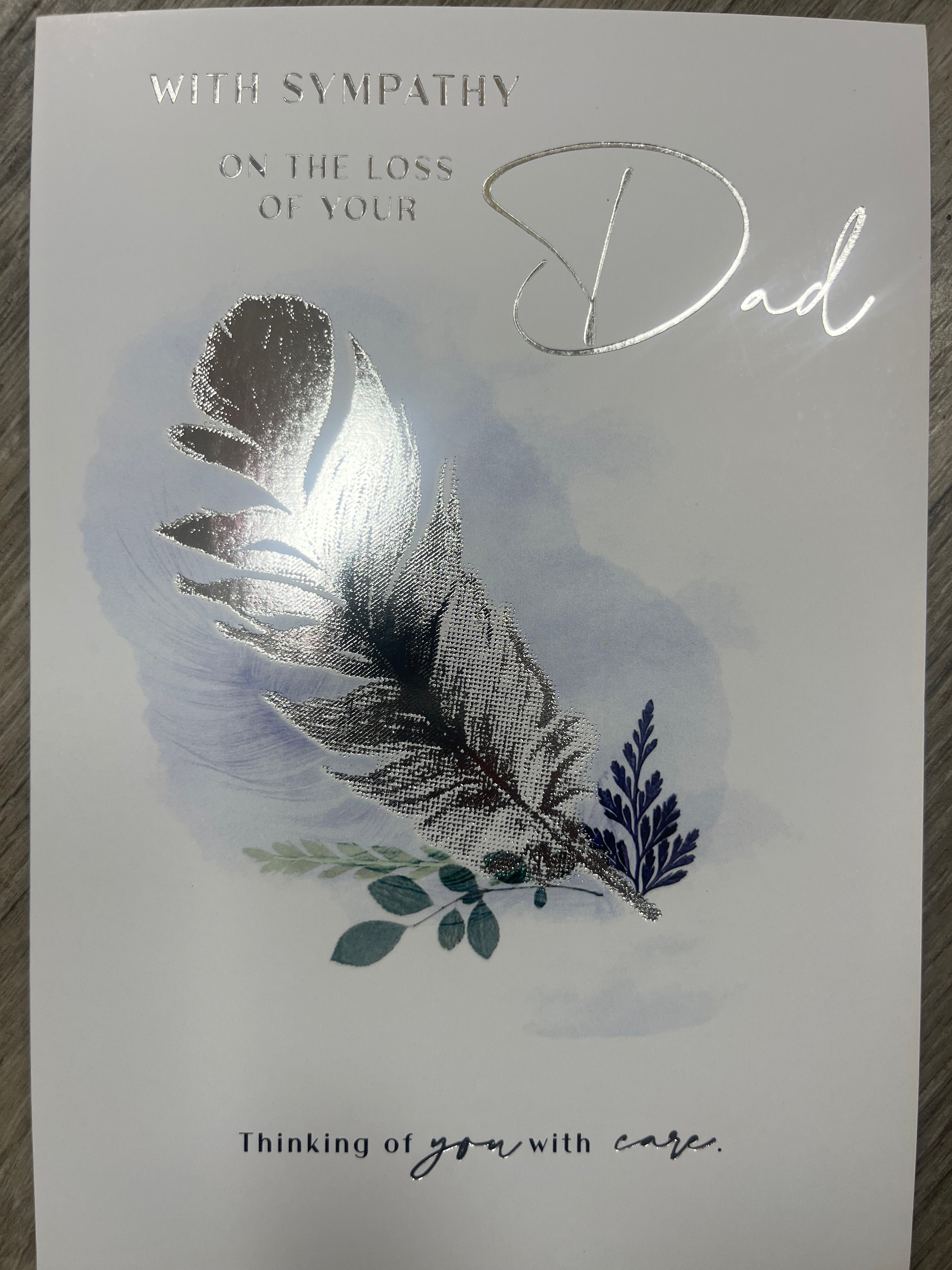 Sympathy Cards- on the loss of your Dad