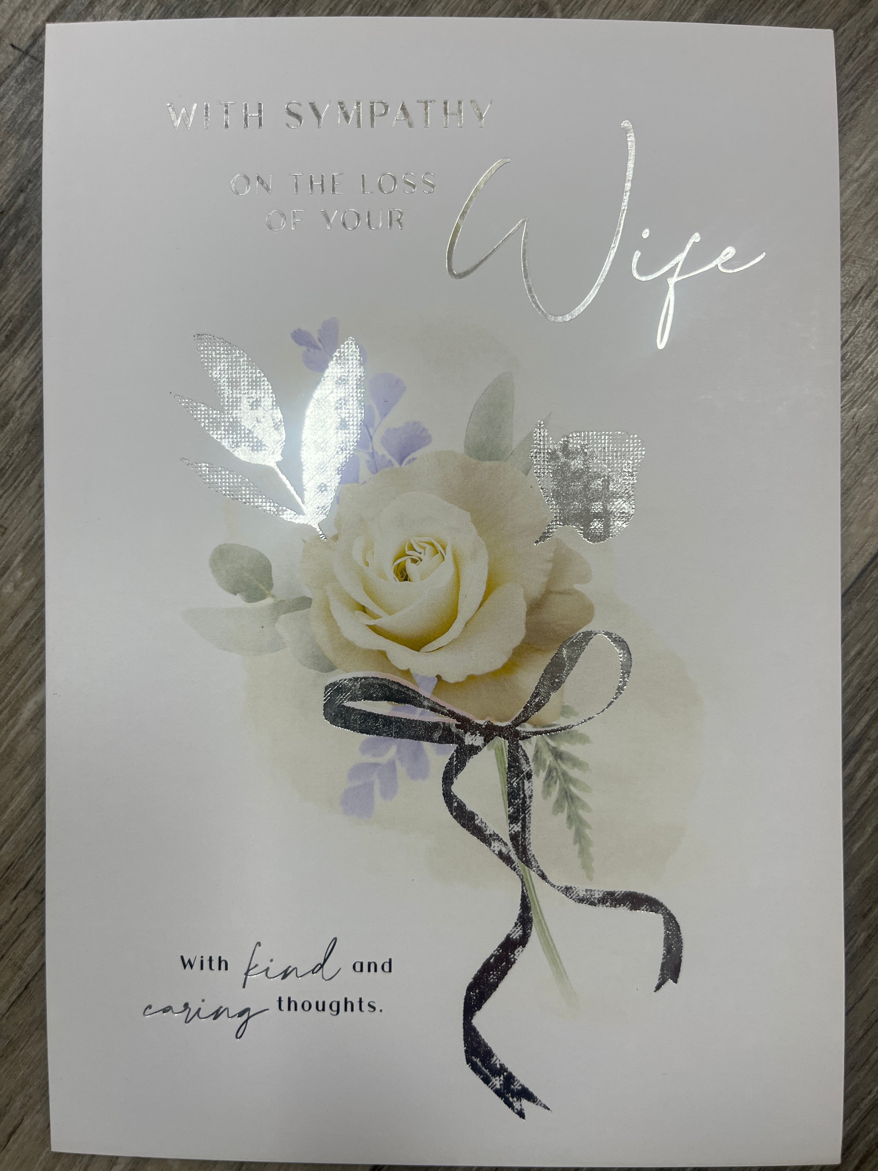 Sympathy Cards- on the loss of your Wife
