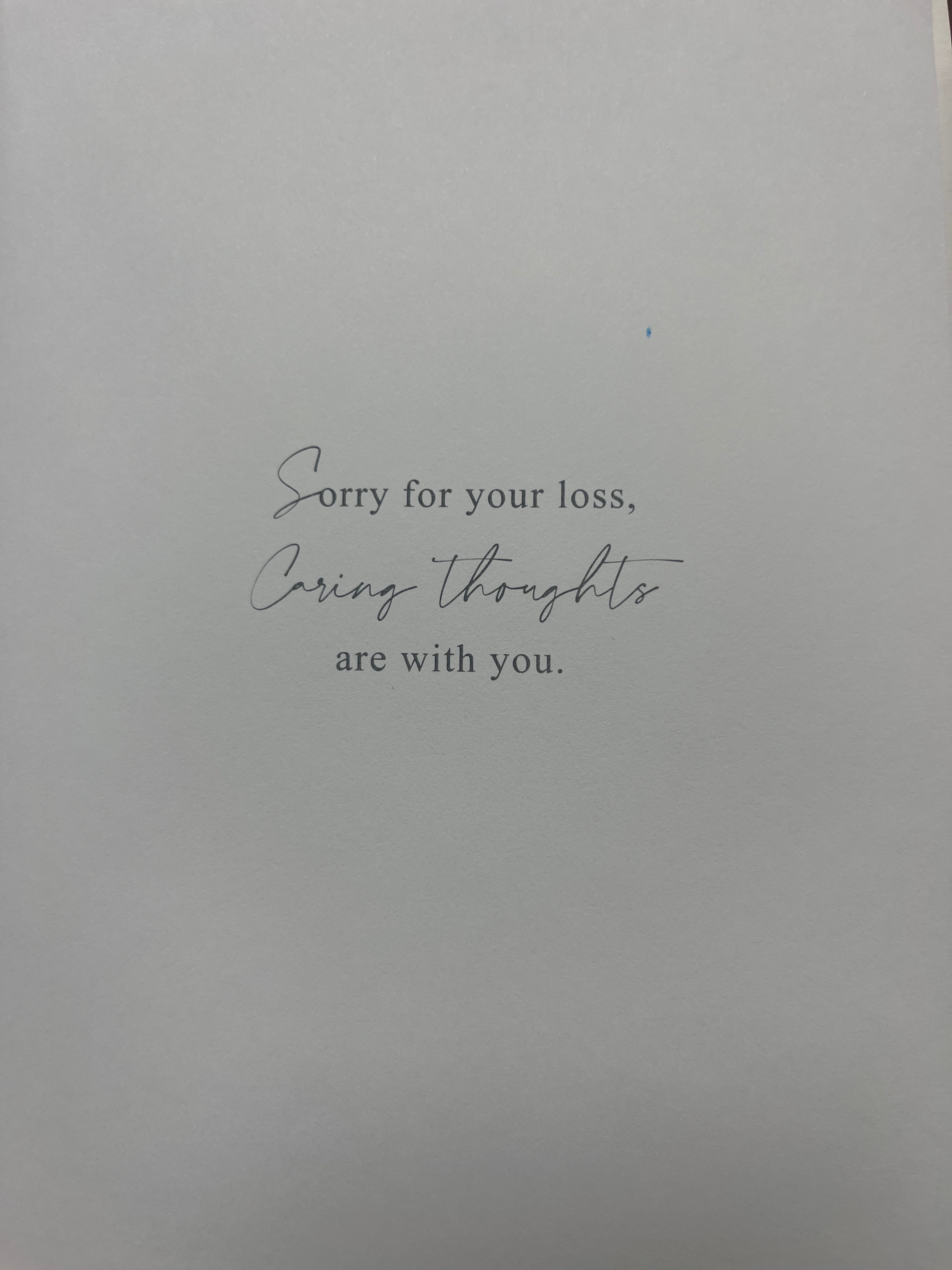 Sympathy Cards- on the loss of your Wife