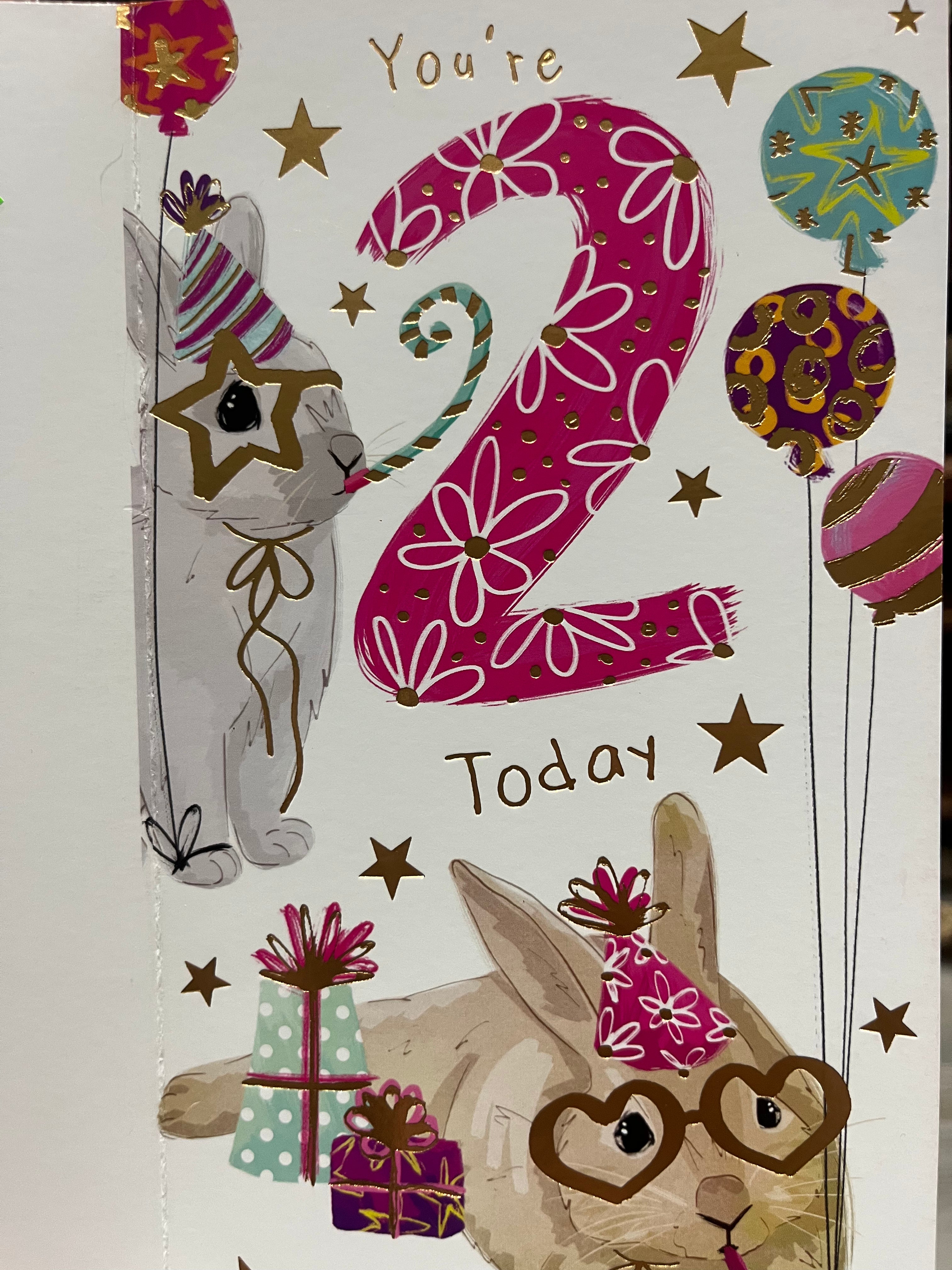 Age 2 Female Birthday Card