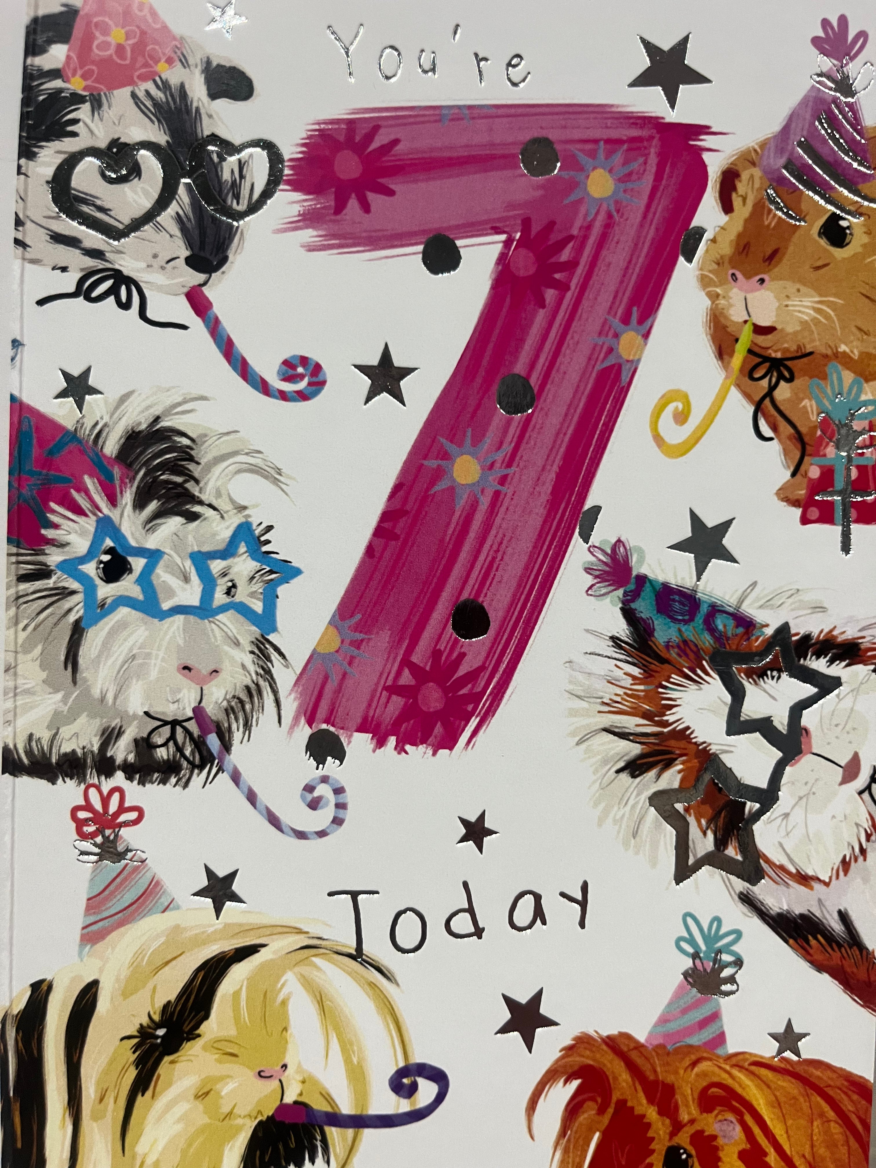 Age 7 Female Birthday Card