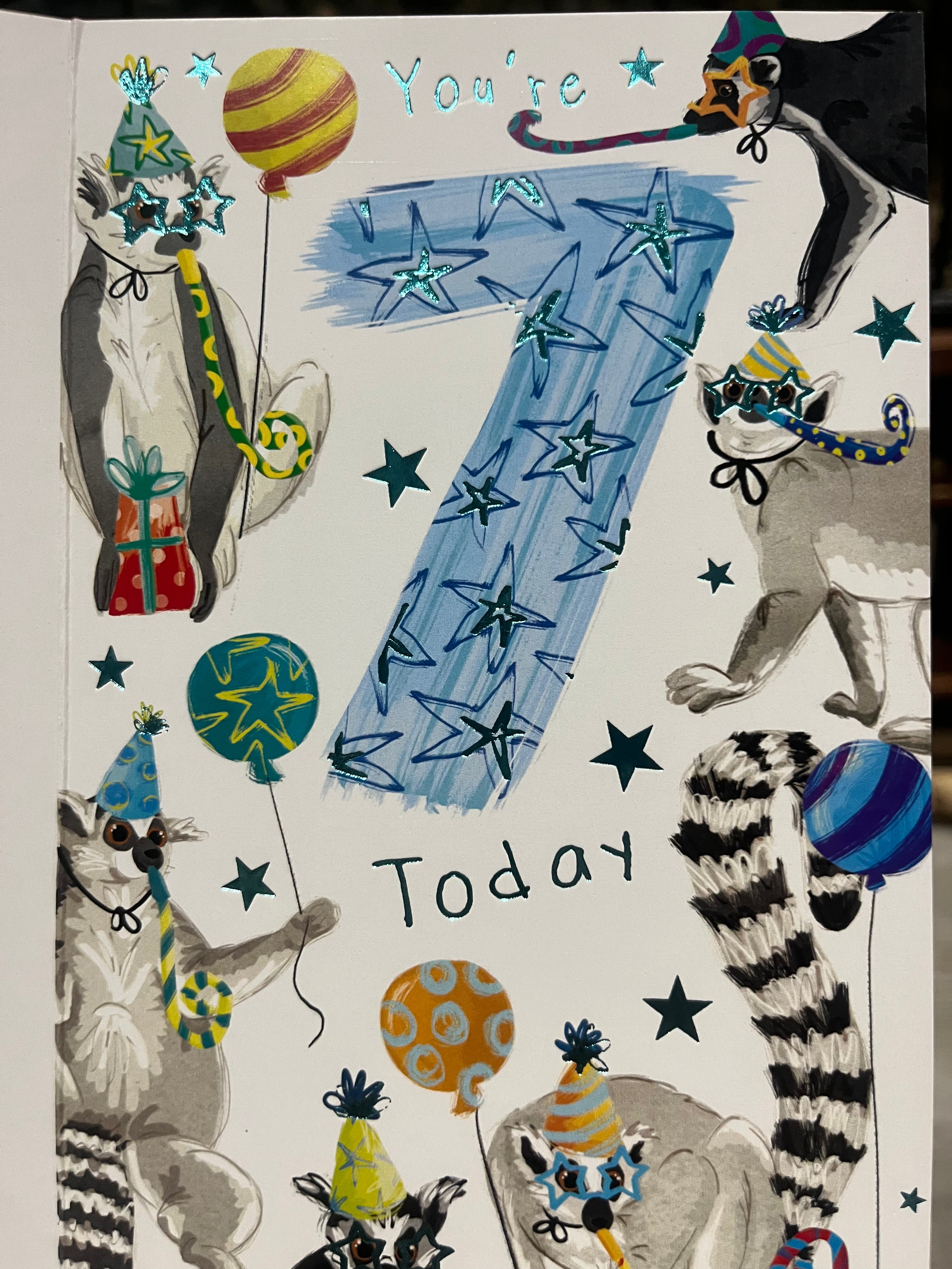 Age 7 Male Birthday Card