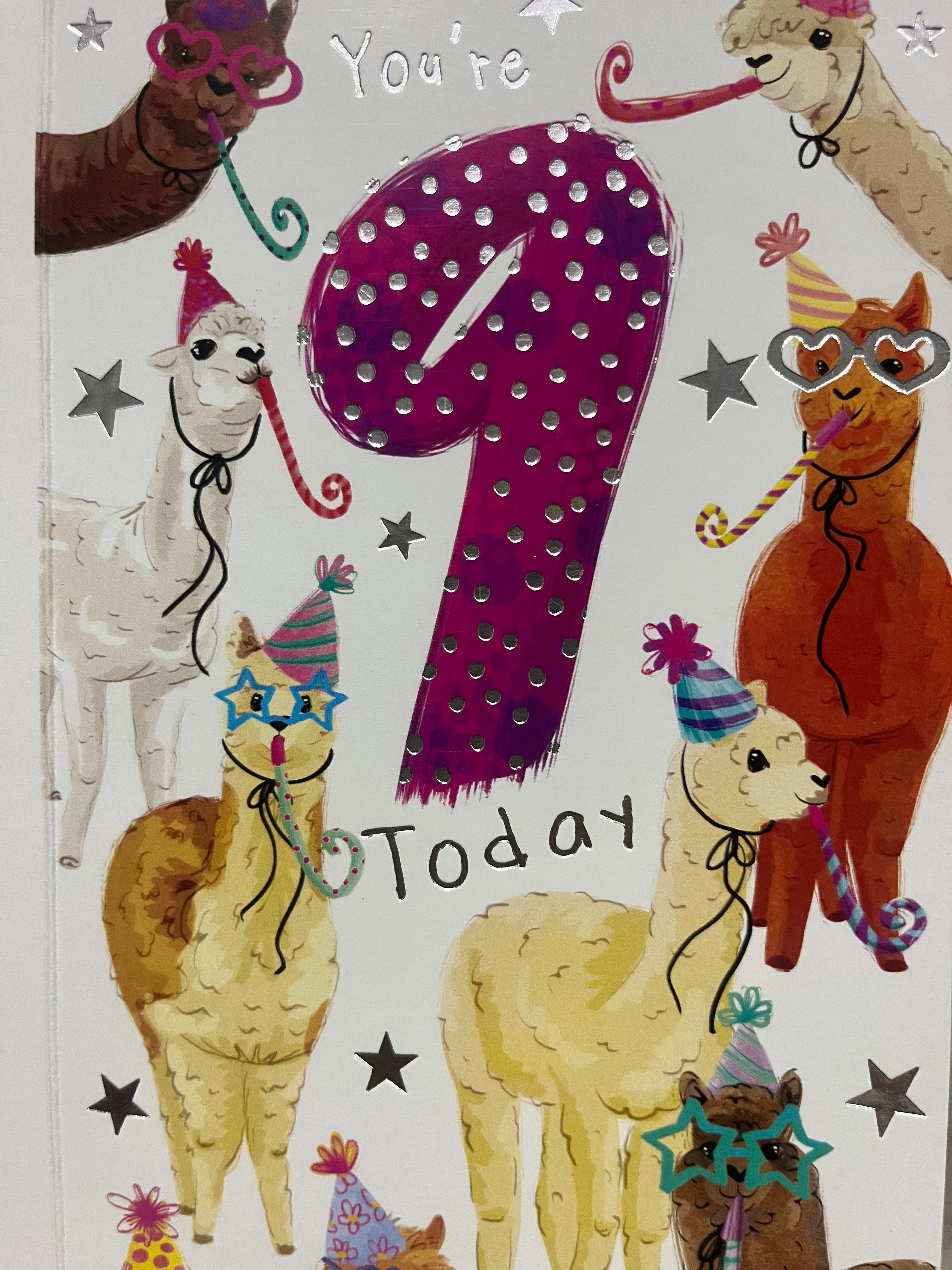 Age 9 Female Birthday Card