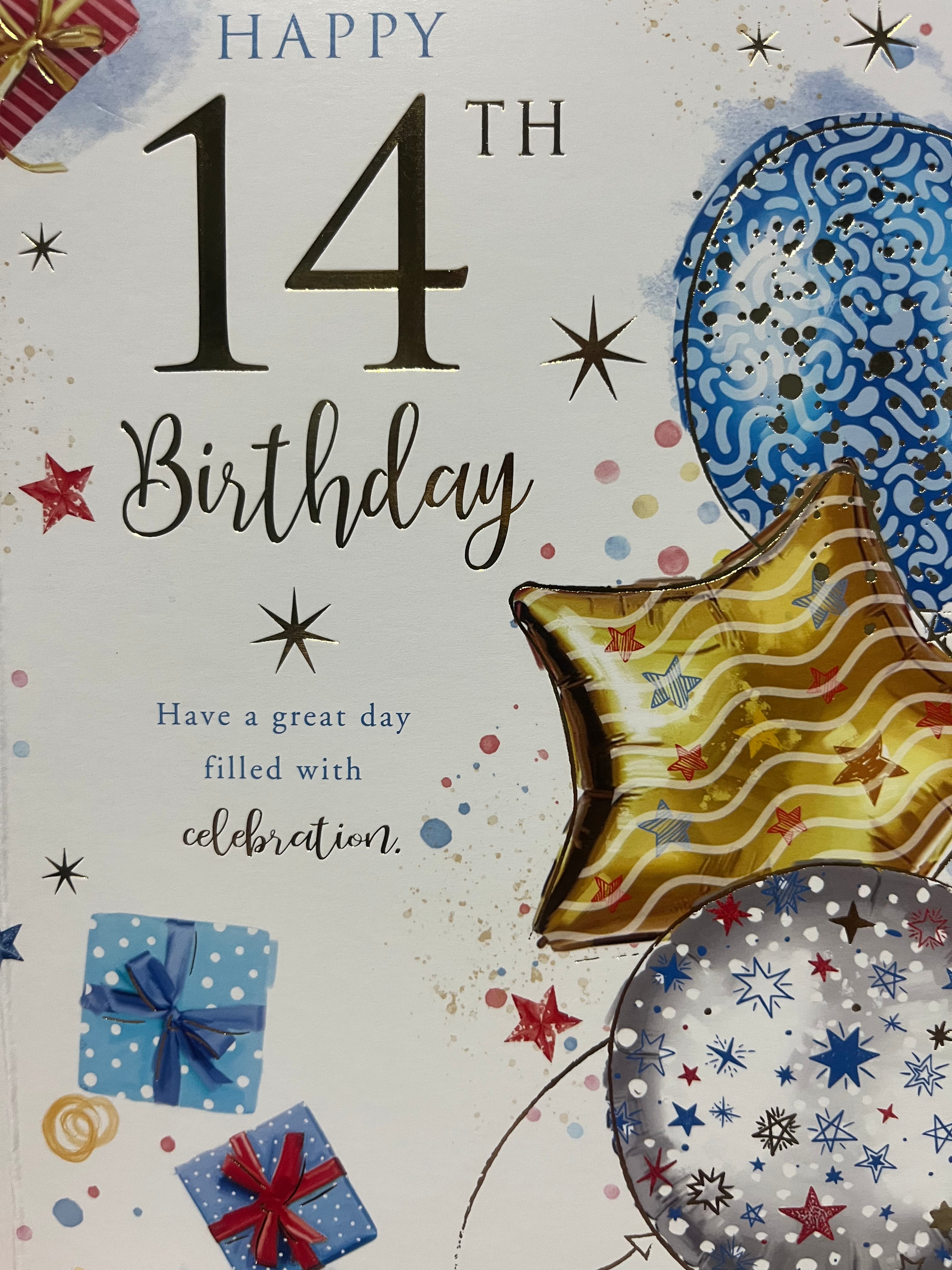 Age 14 Male Birthday Card