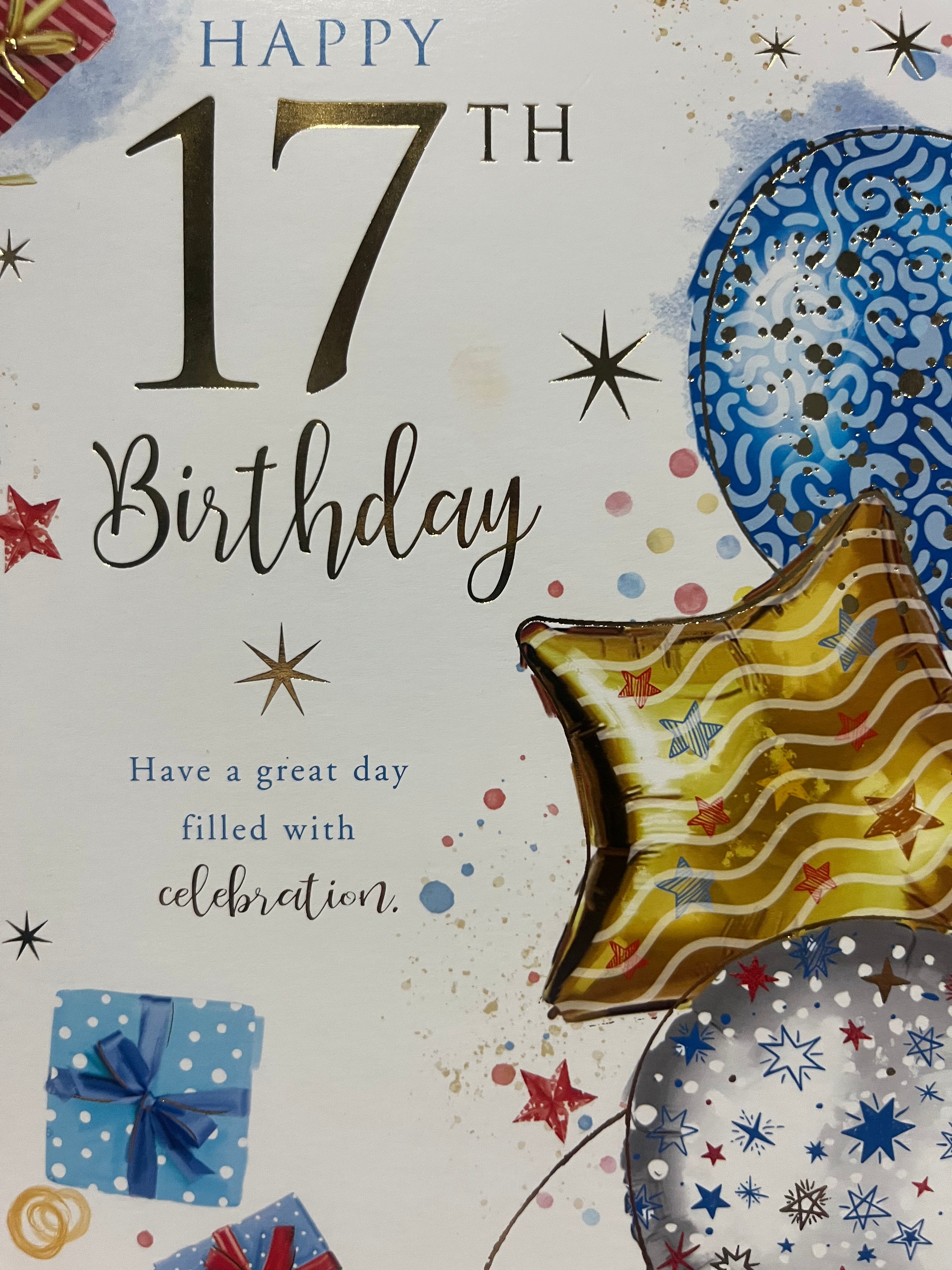 Age 17 Male Birthday Card