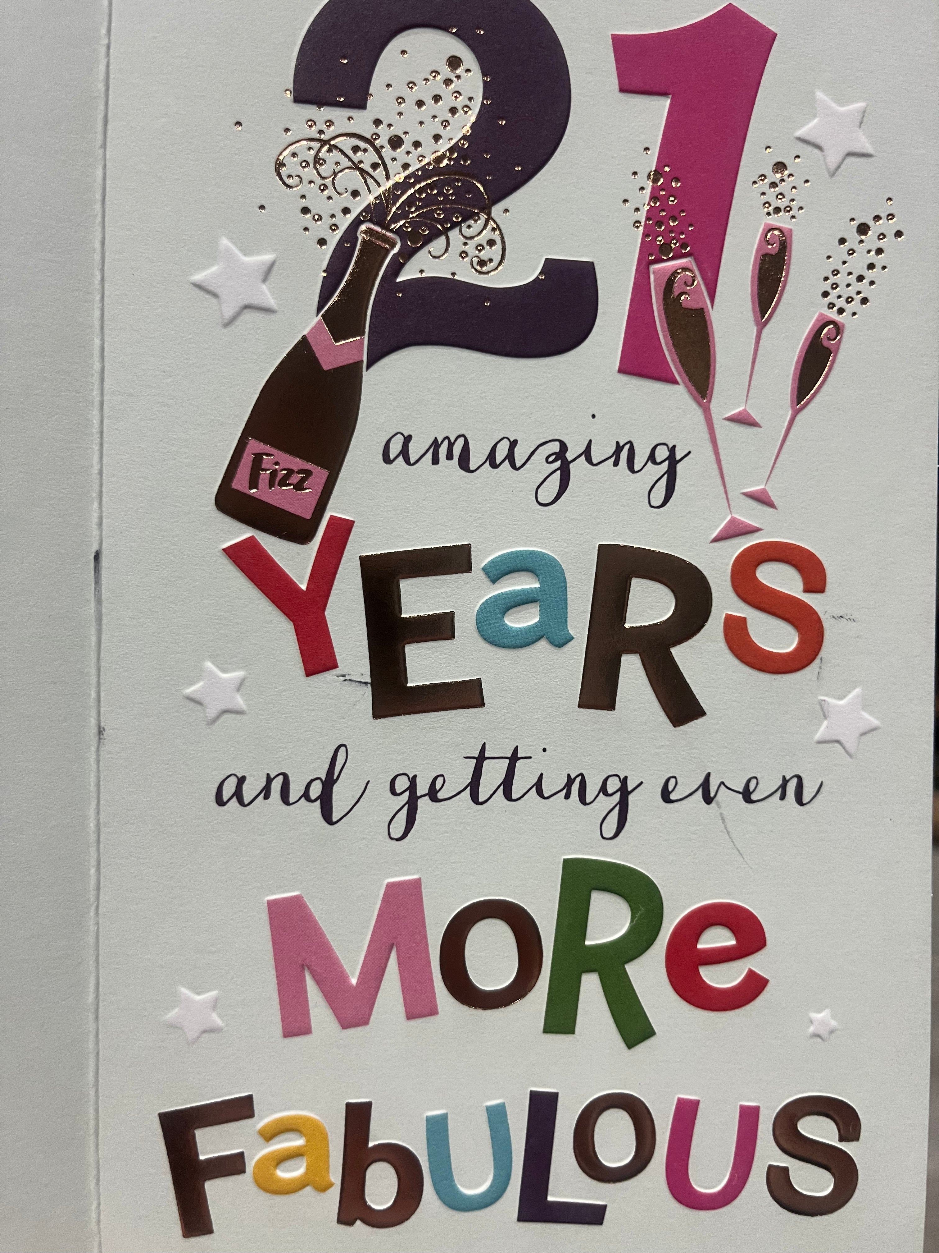 Age 21 Female Birthday Card