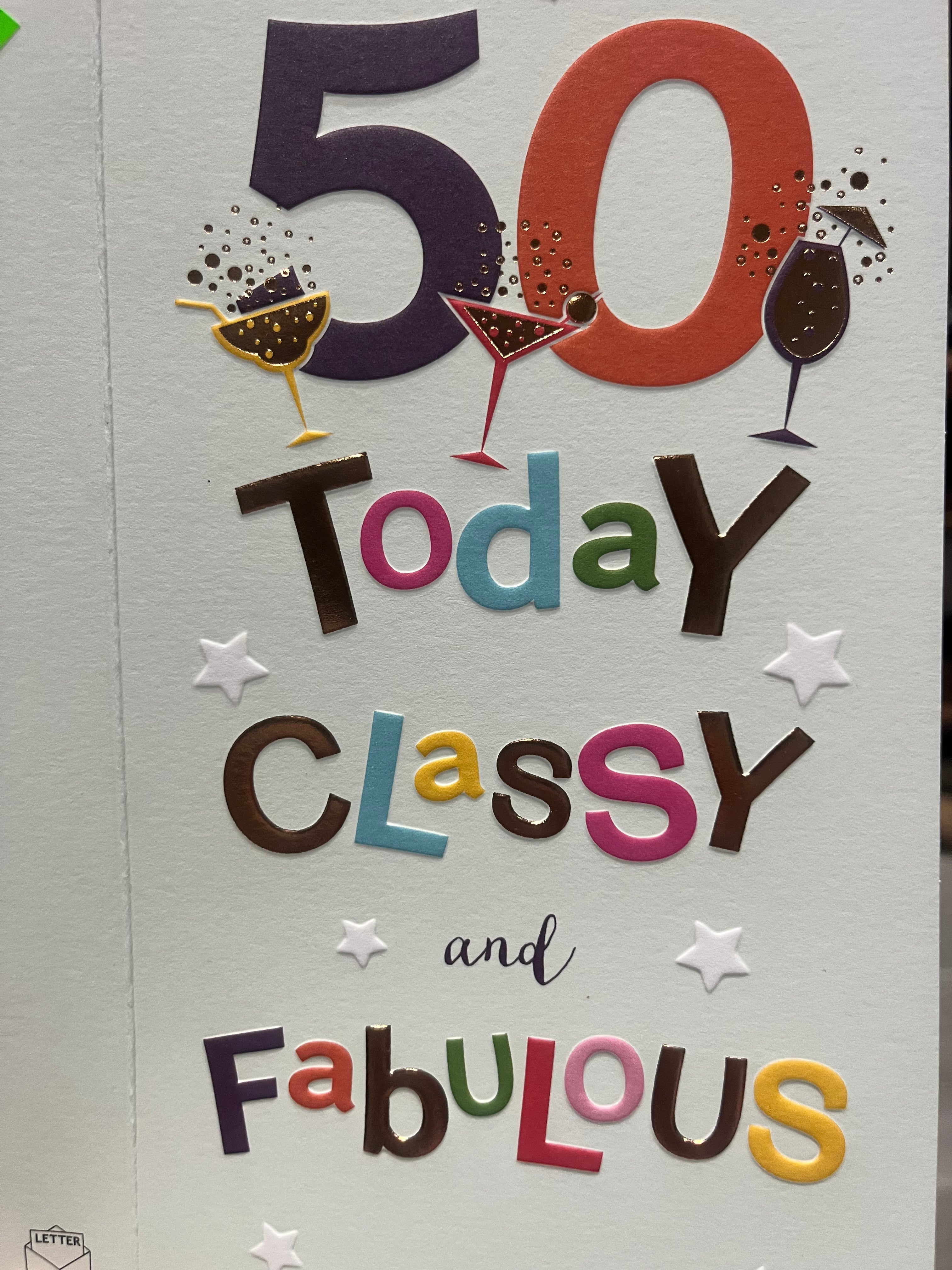Age 50 Female Birthday Card