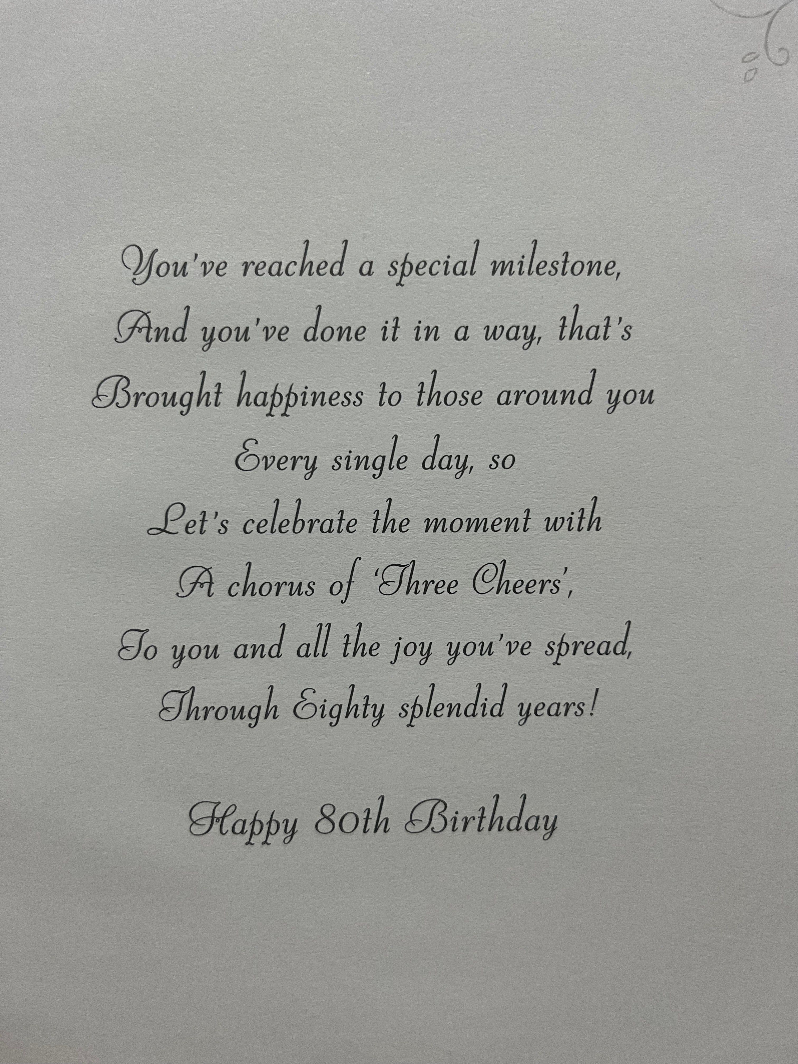 Age 80 Female Birthday Card