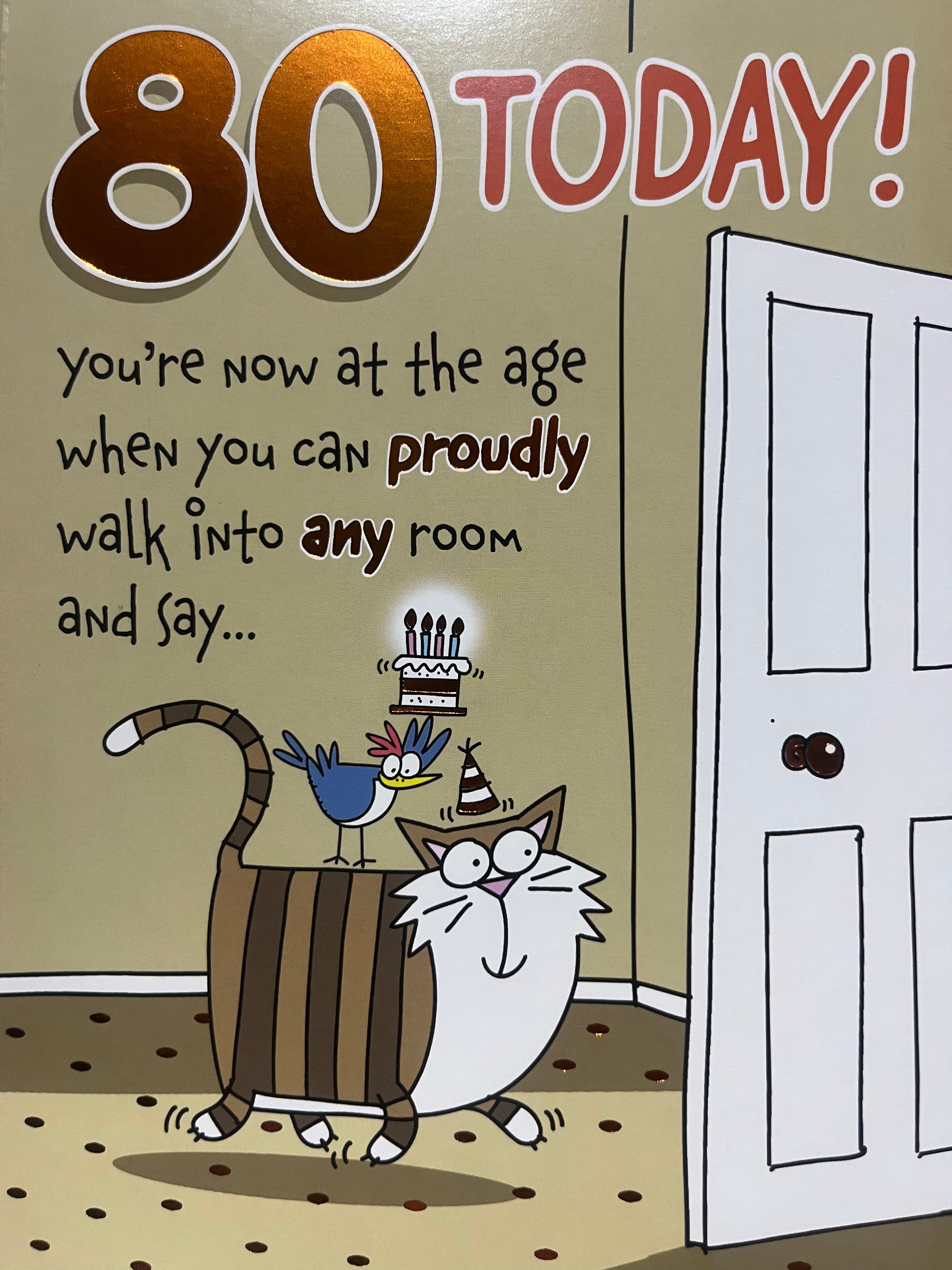 Age 80 Male Birthday Card