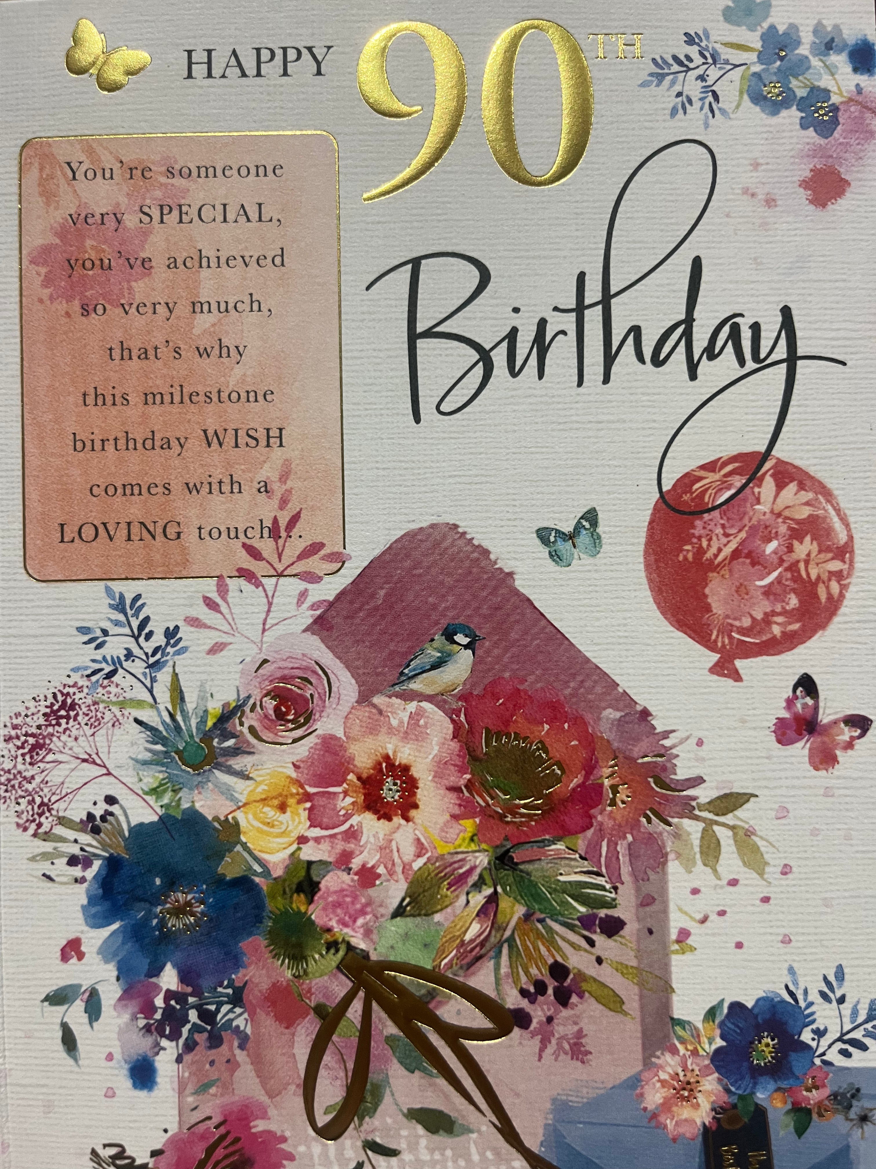 Age 90 Female Birthday Card