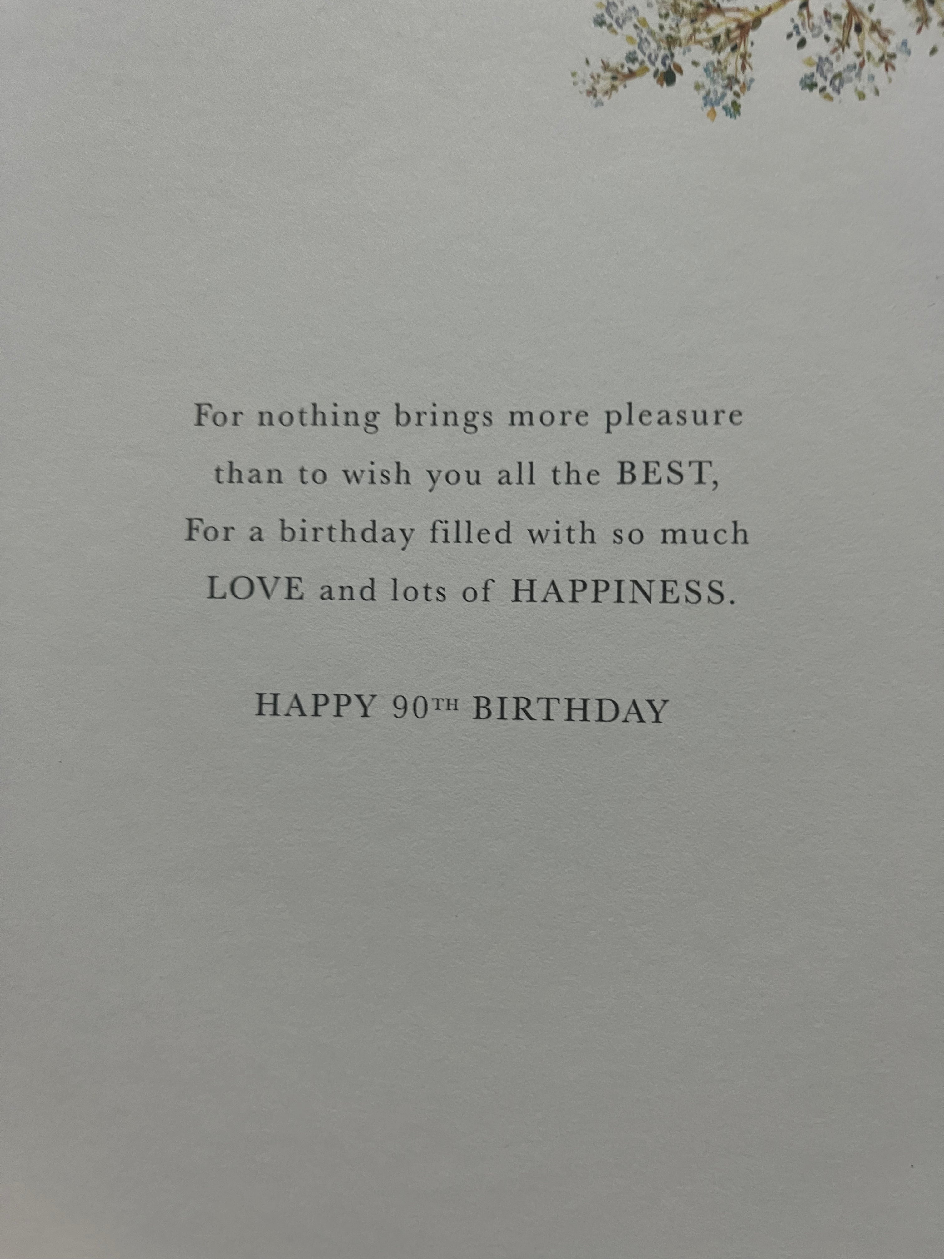 Age 90 Male Birthday Card