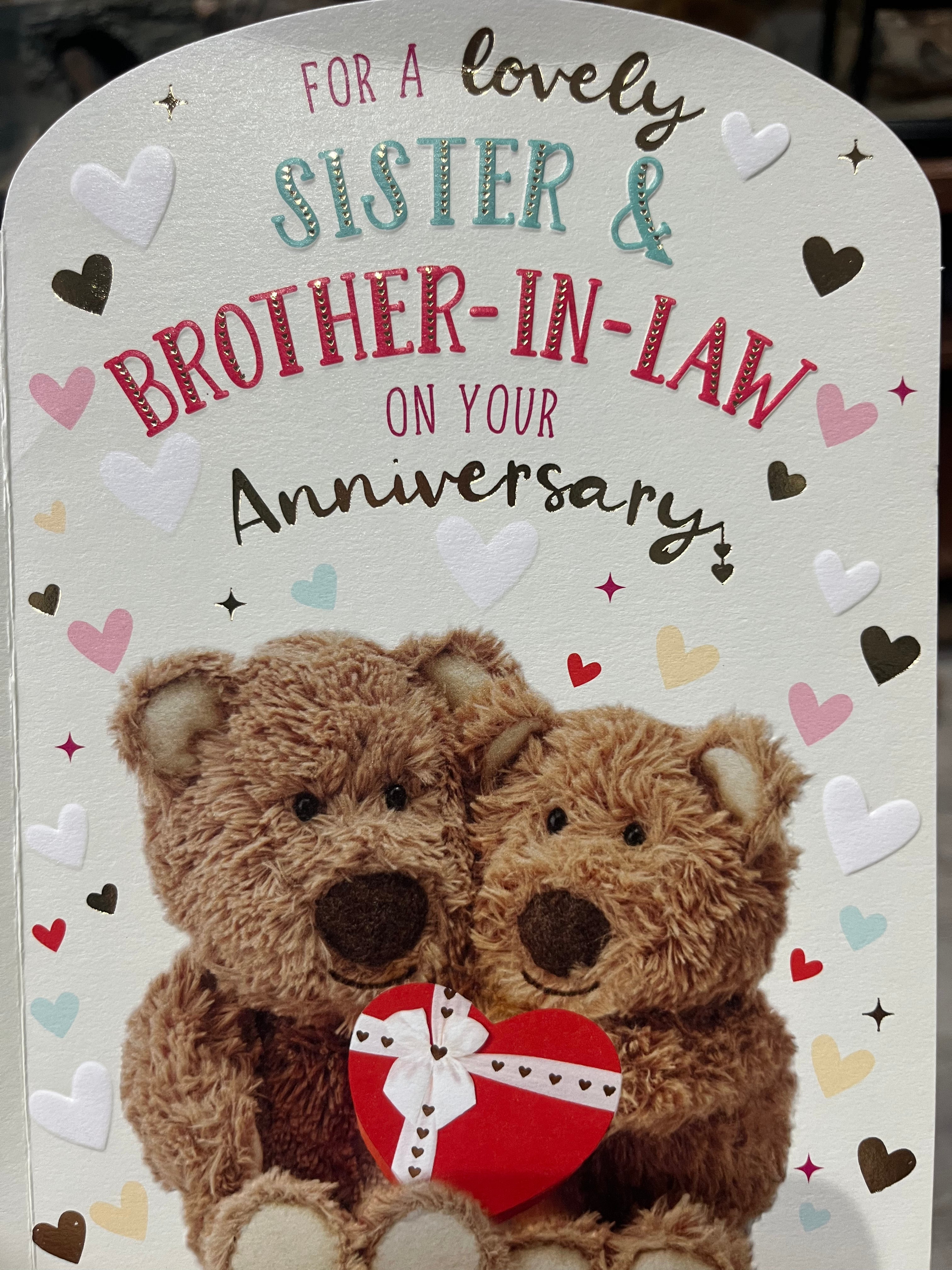 Sister and Brother in Law Anniversary Card