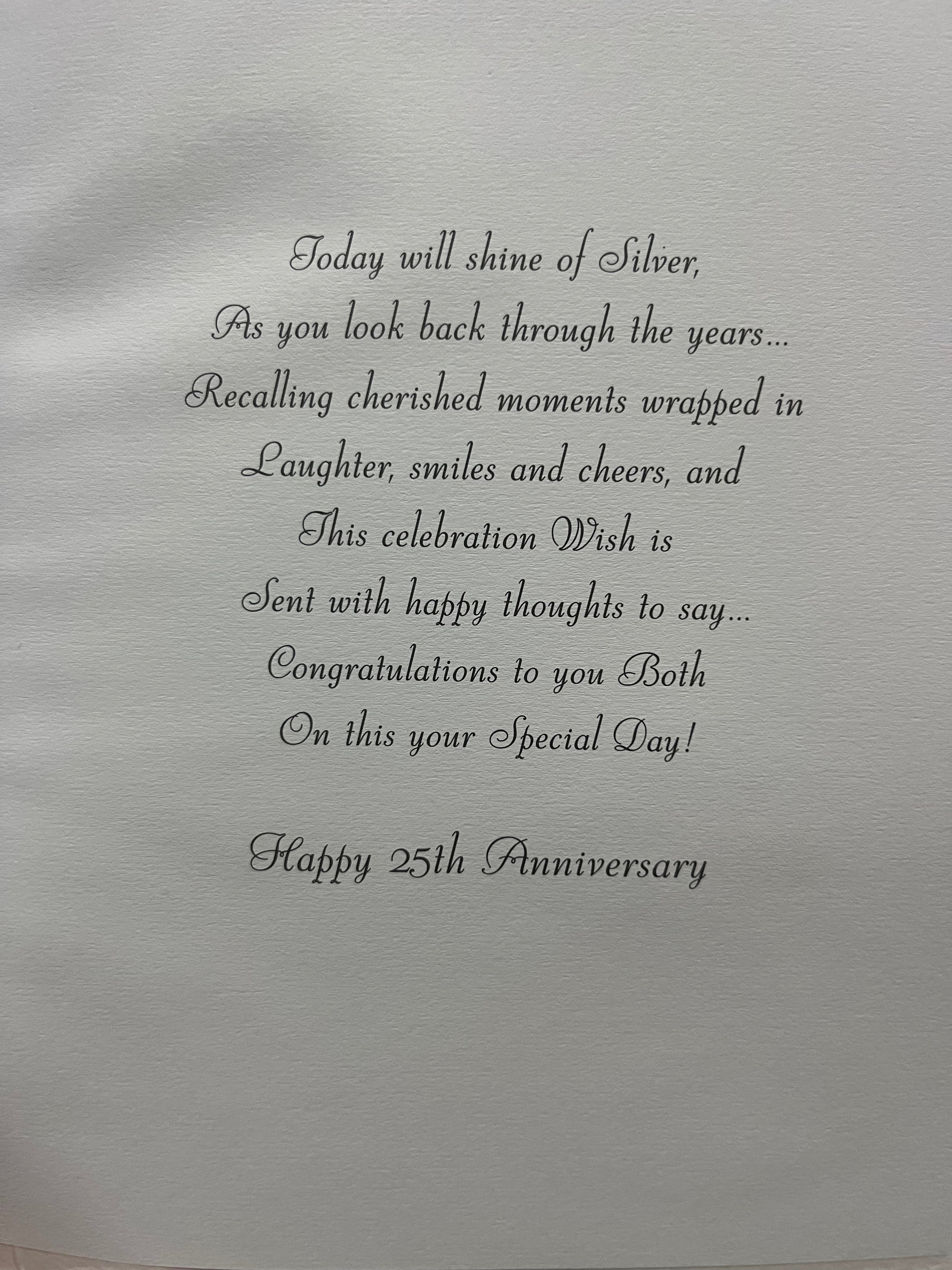 Silver Wedding Card