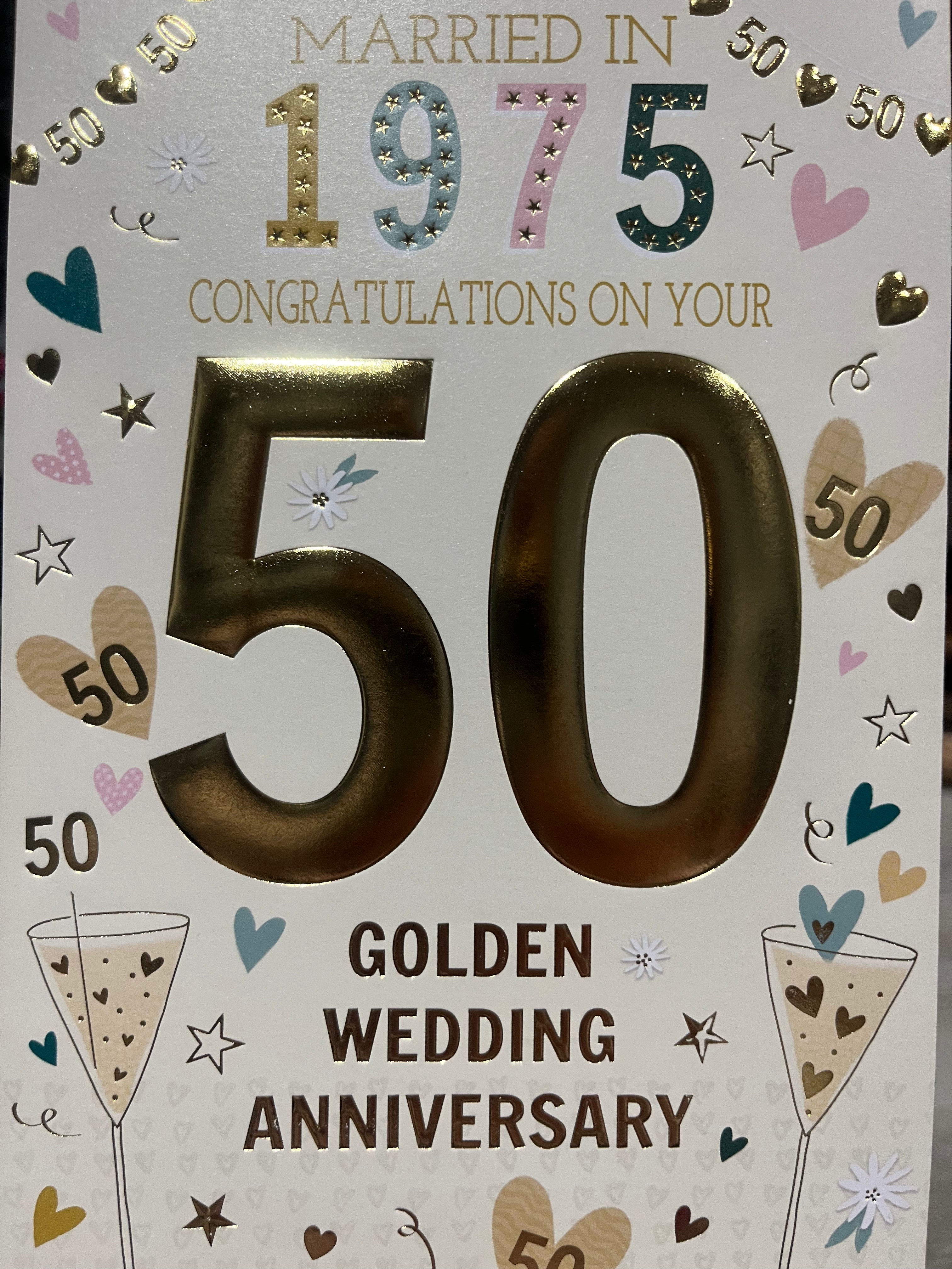 Golden Wedding Card