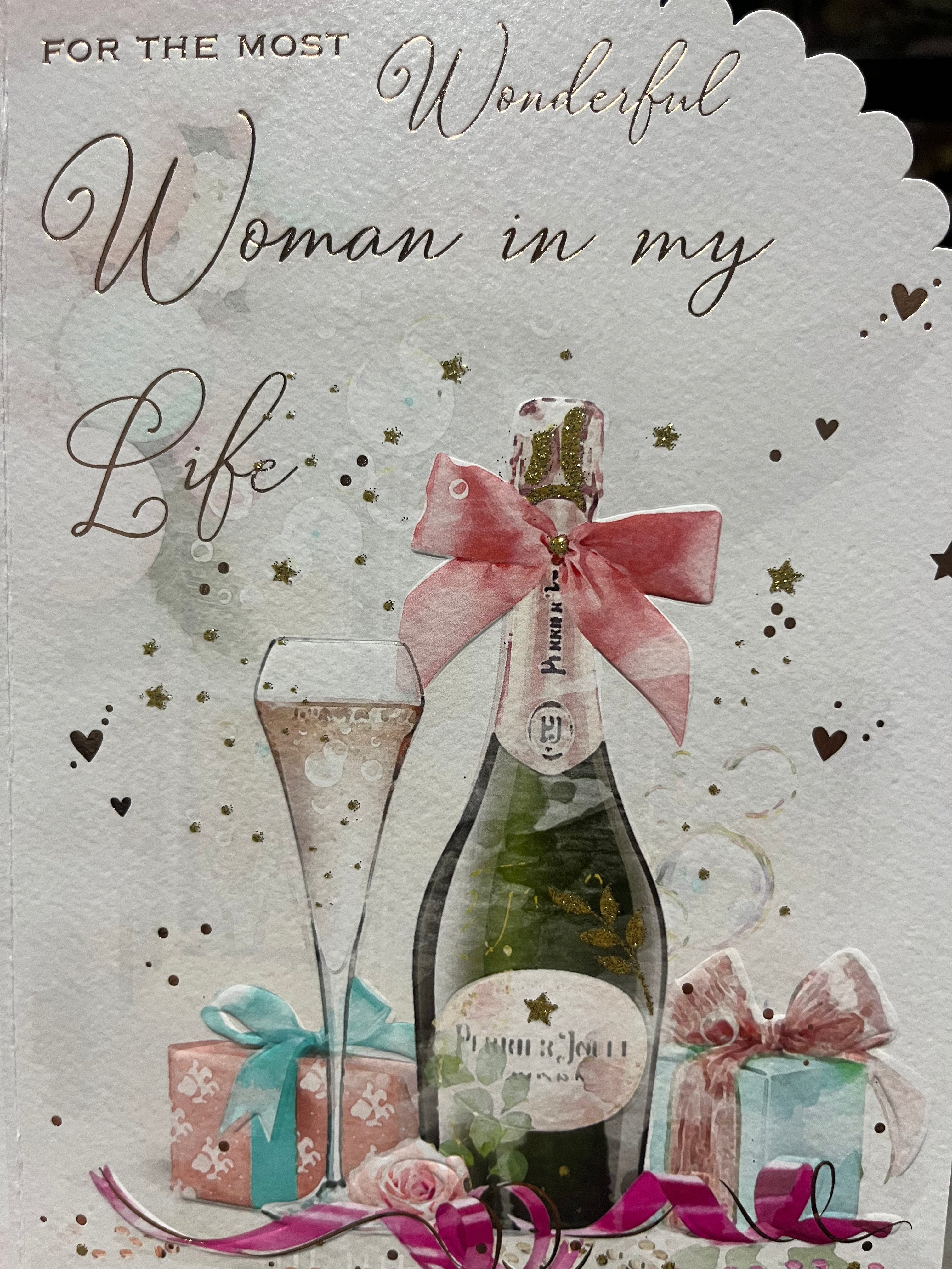 The Woman in my Life Birthday Card