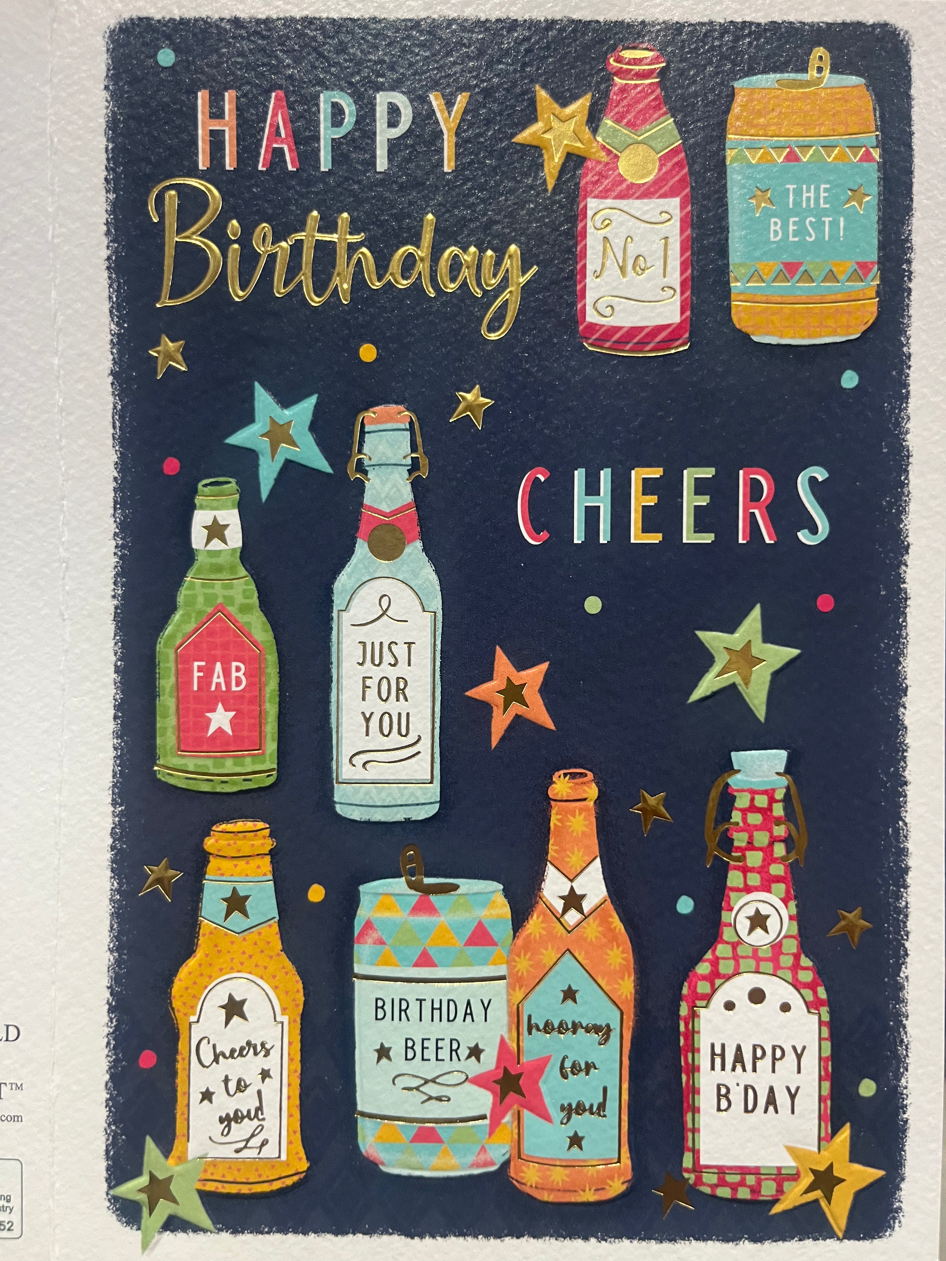 Traditional Male Birthday Card. Beer Theme