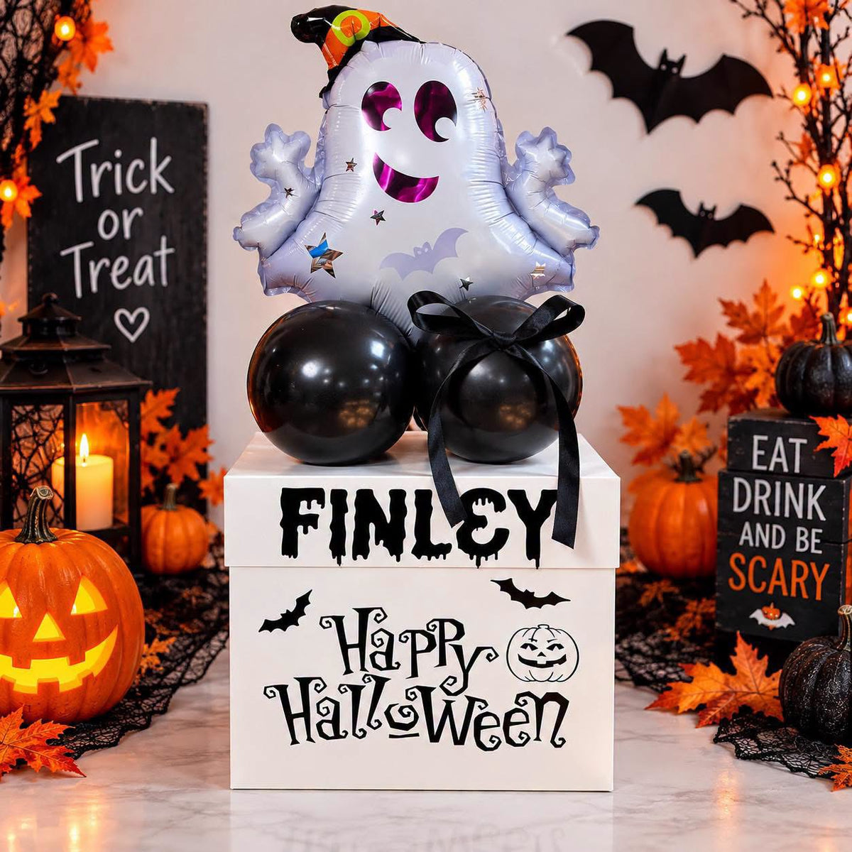 Halloween Balloon Top Trick or Treat Box