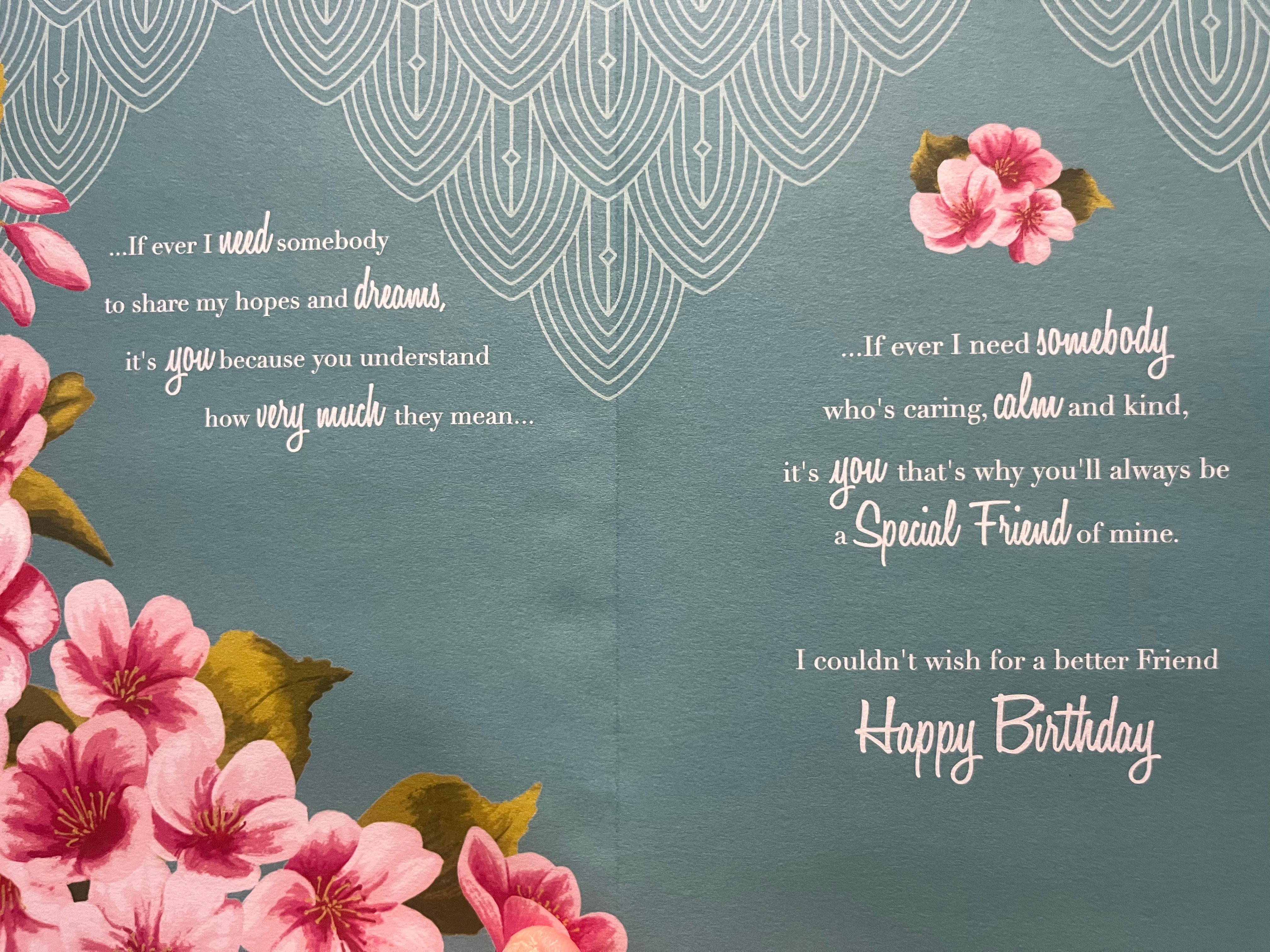 Female Traditional Special Friend Birthday Card