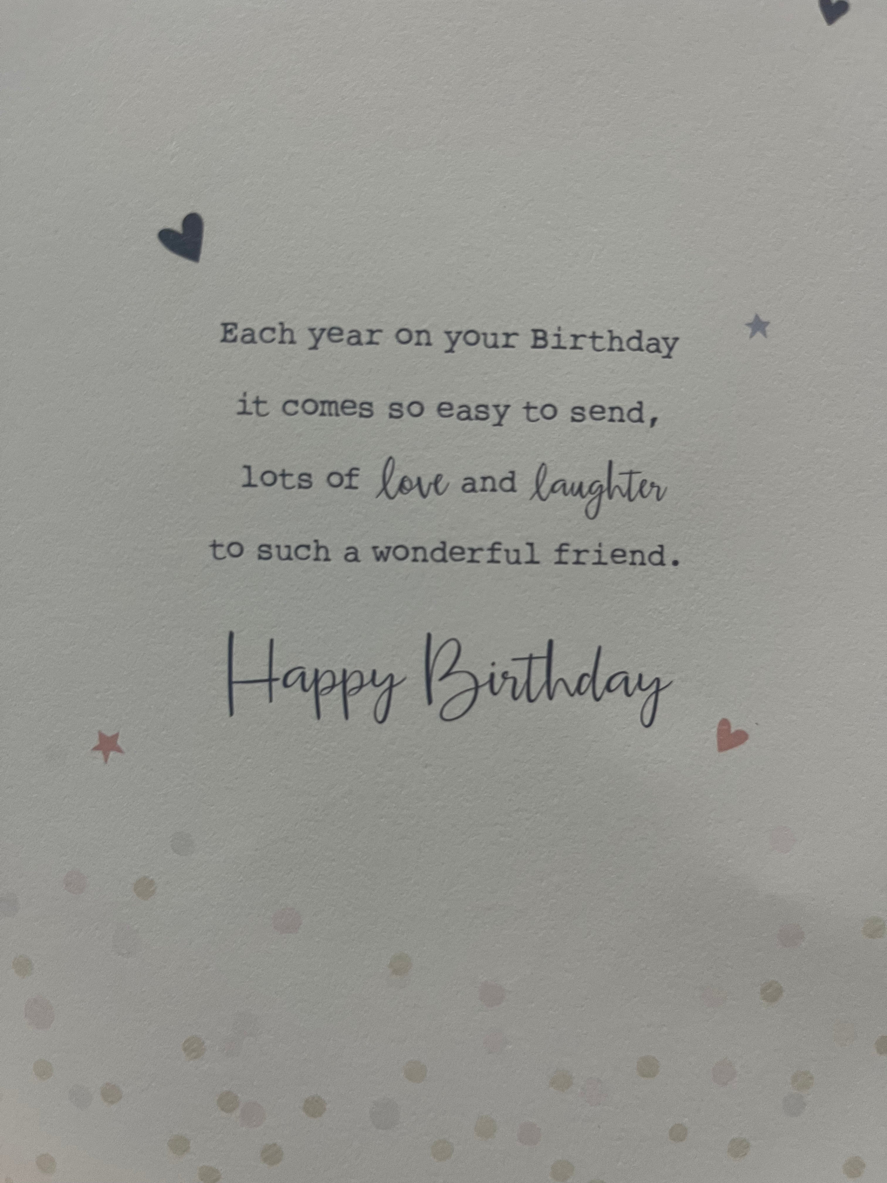 Female Traditional Special Friend Birthday Card