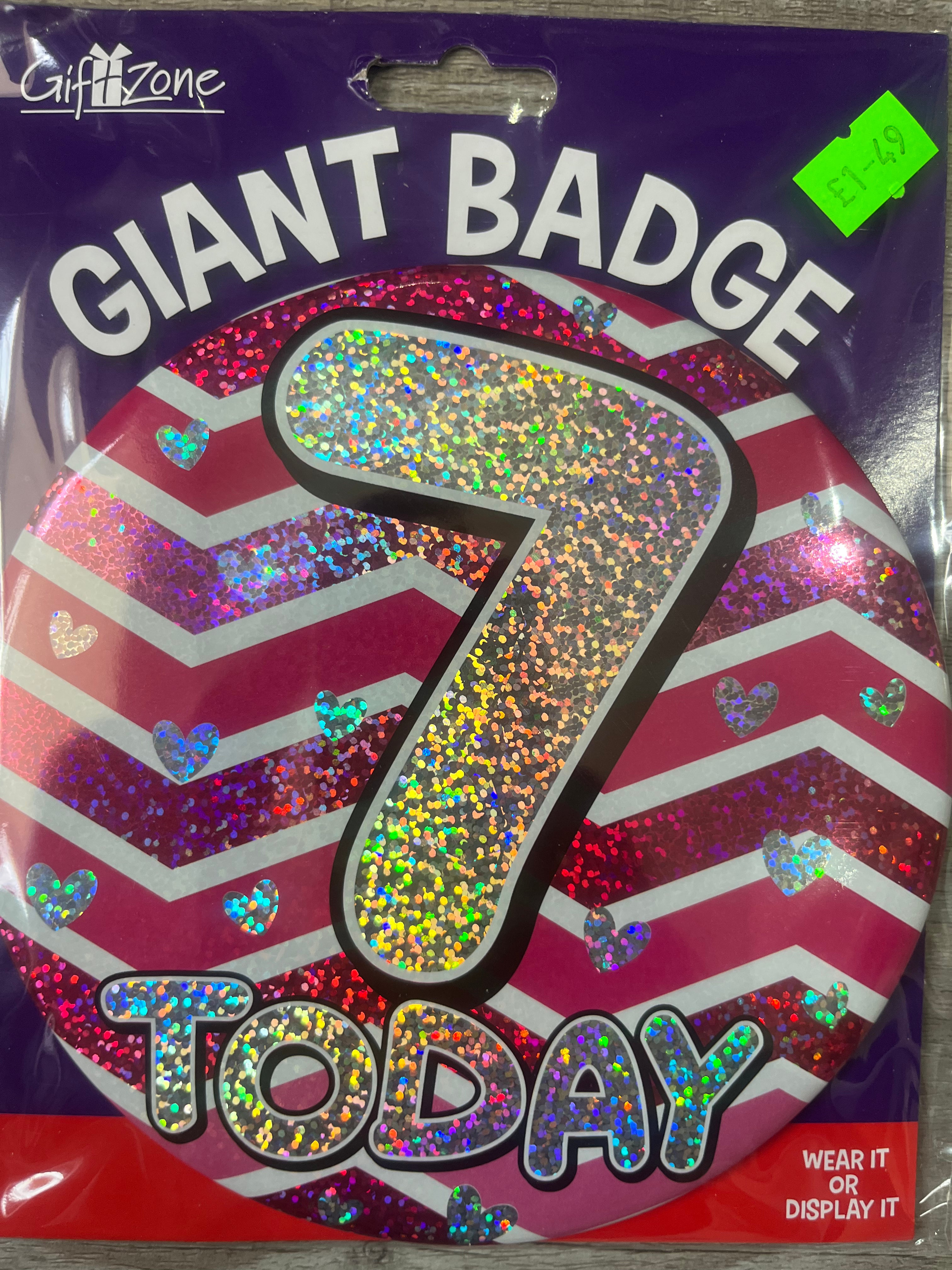 Giant Badge. Age 7
