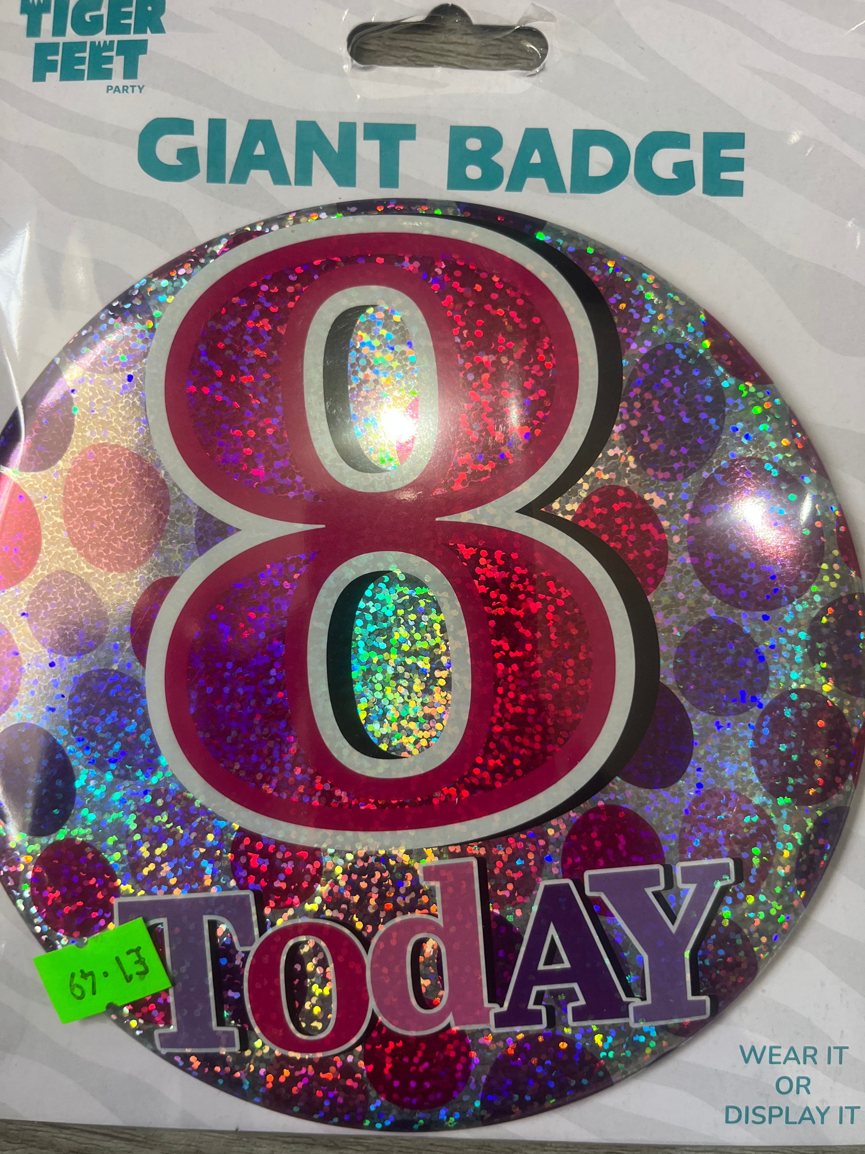 Giant Badge. Age 8
