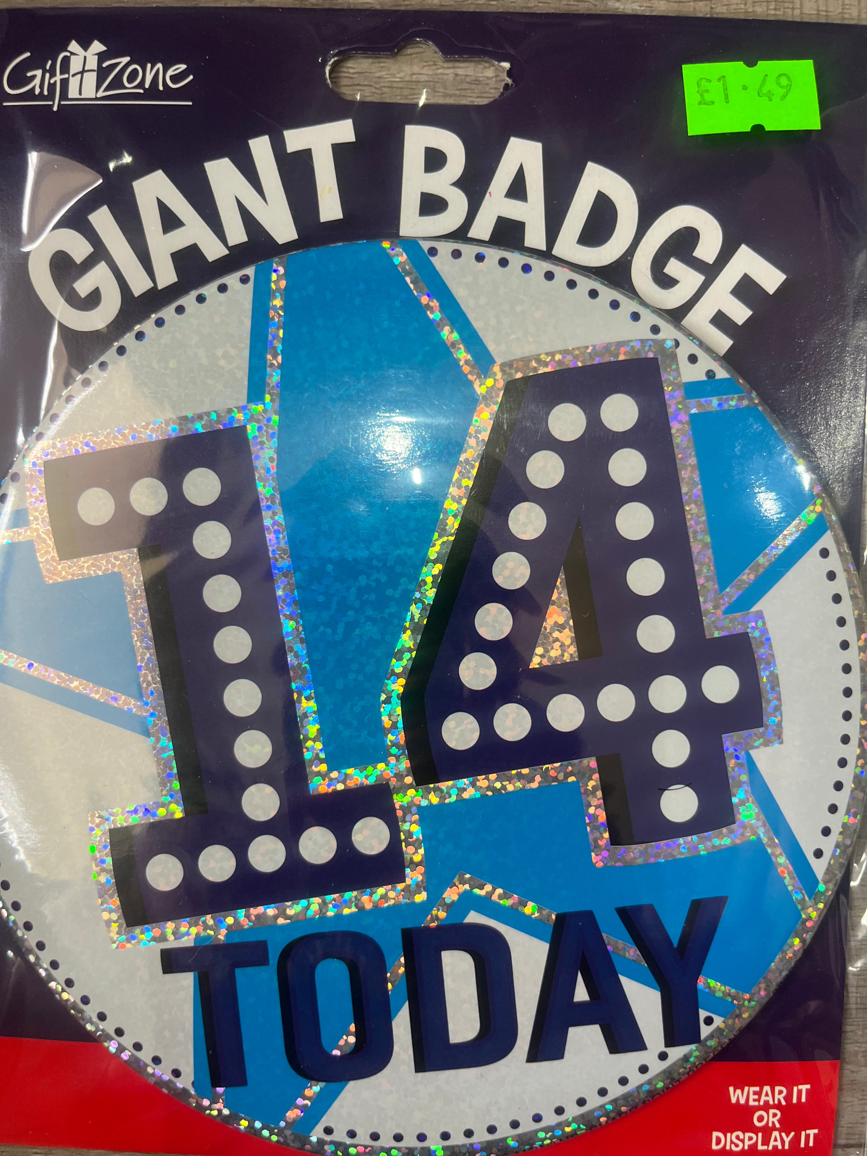 Giant Badge. Age 14