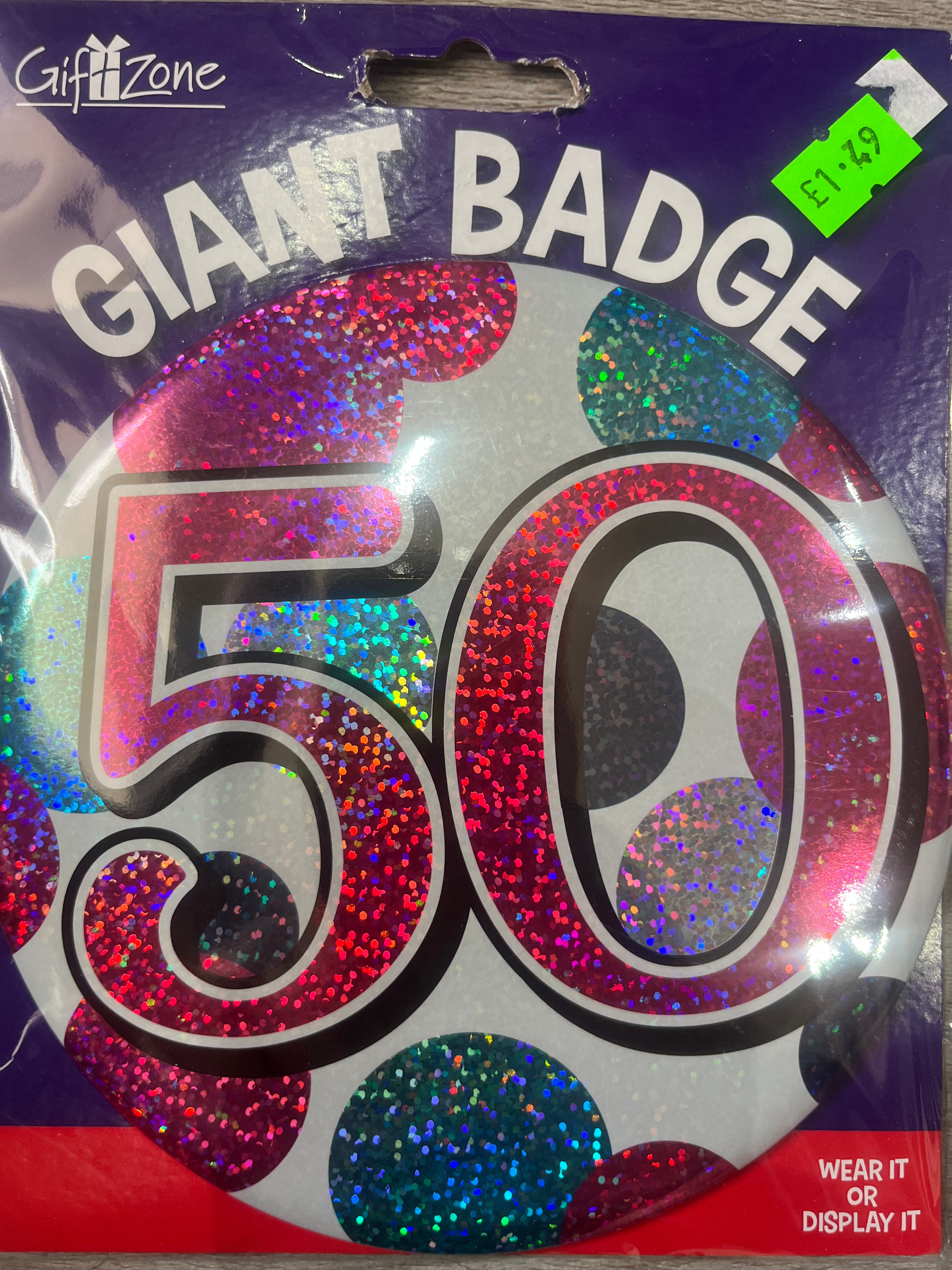 Giant Badge. Age 50