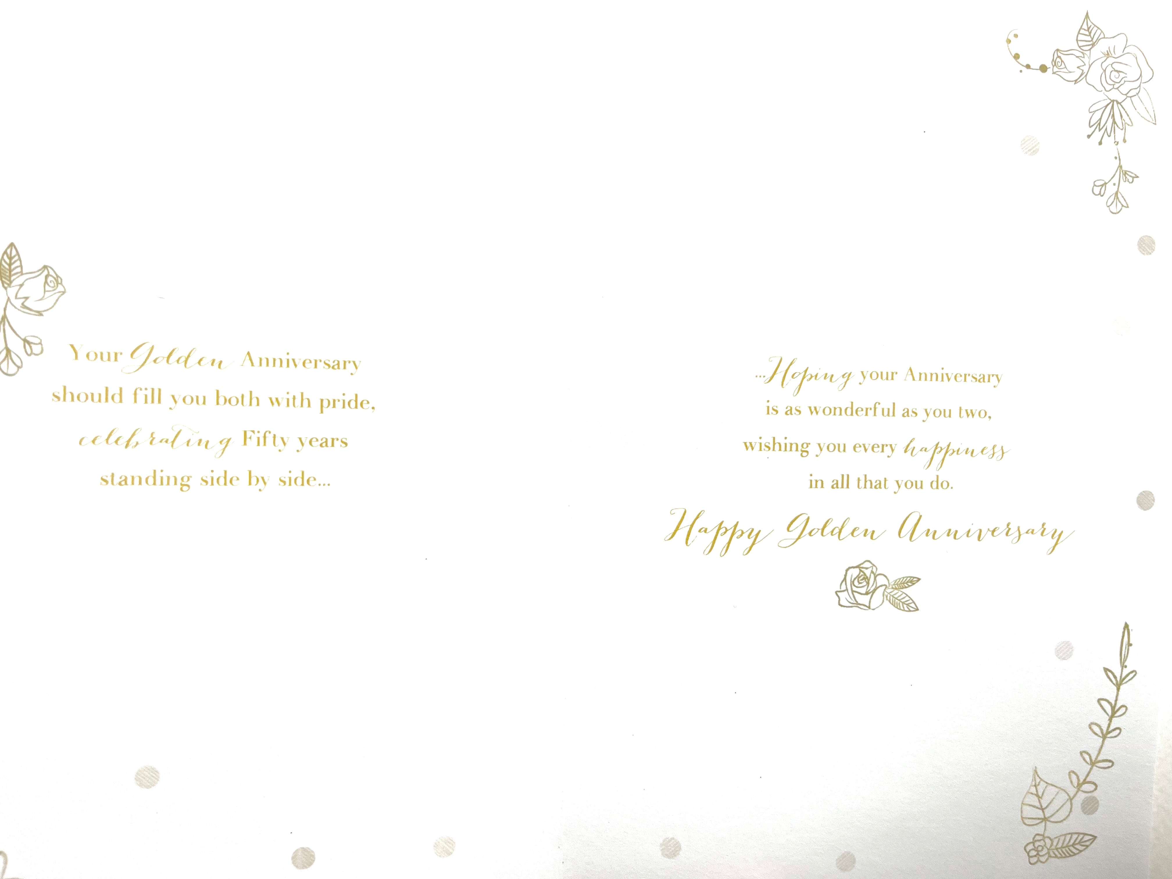 Mum and Dad Golden Wedding Anniversary Card