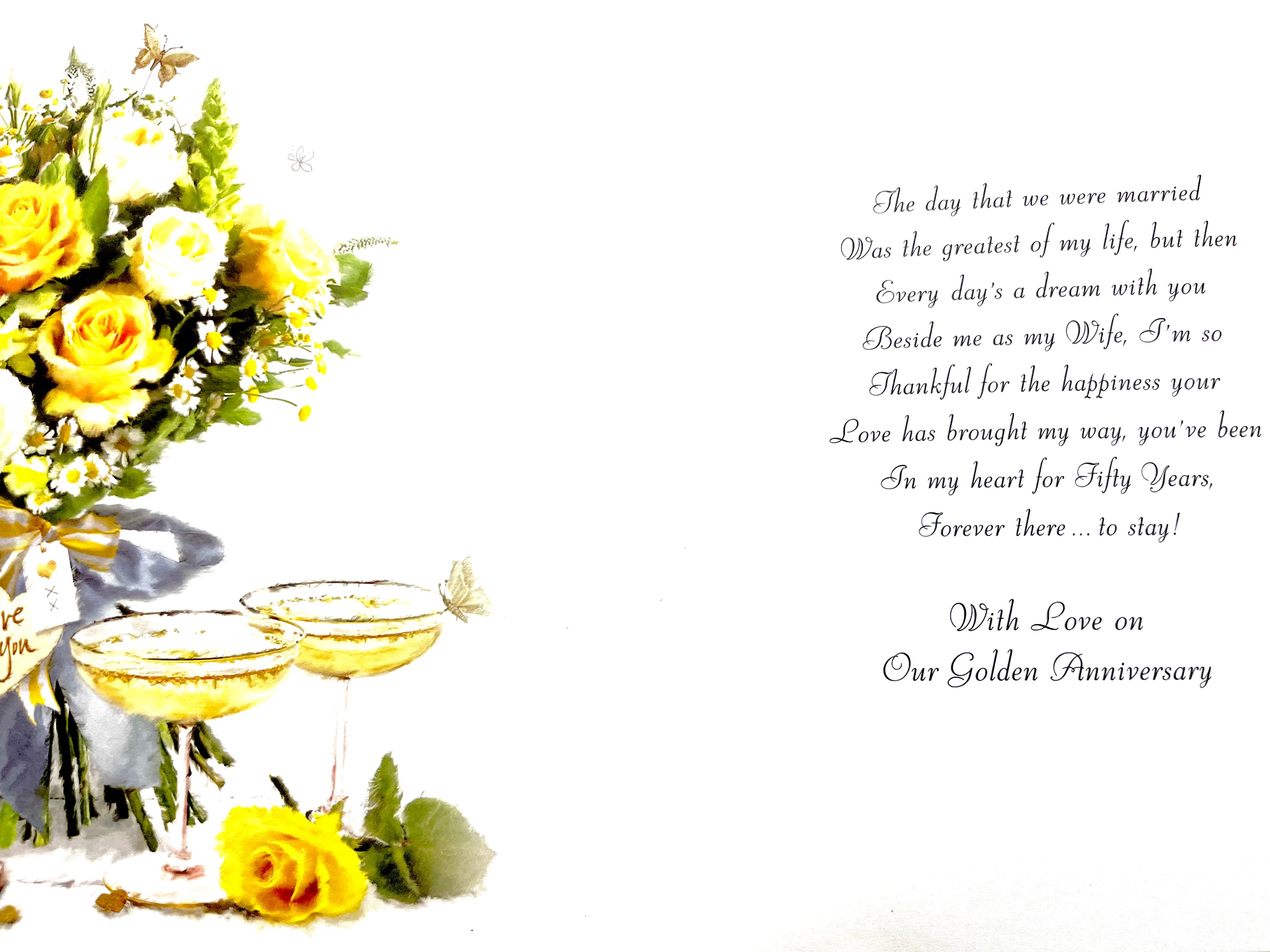Wife Golden Wedding Anniversary Card