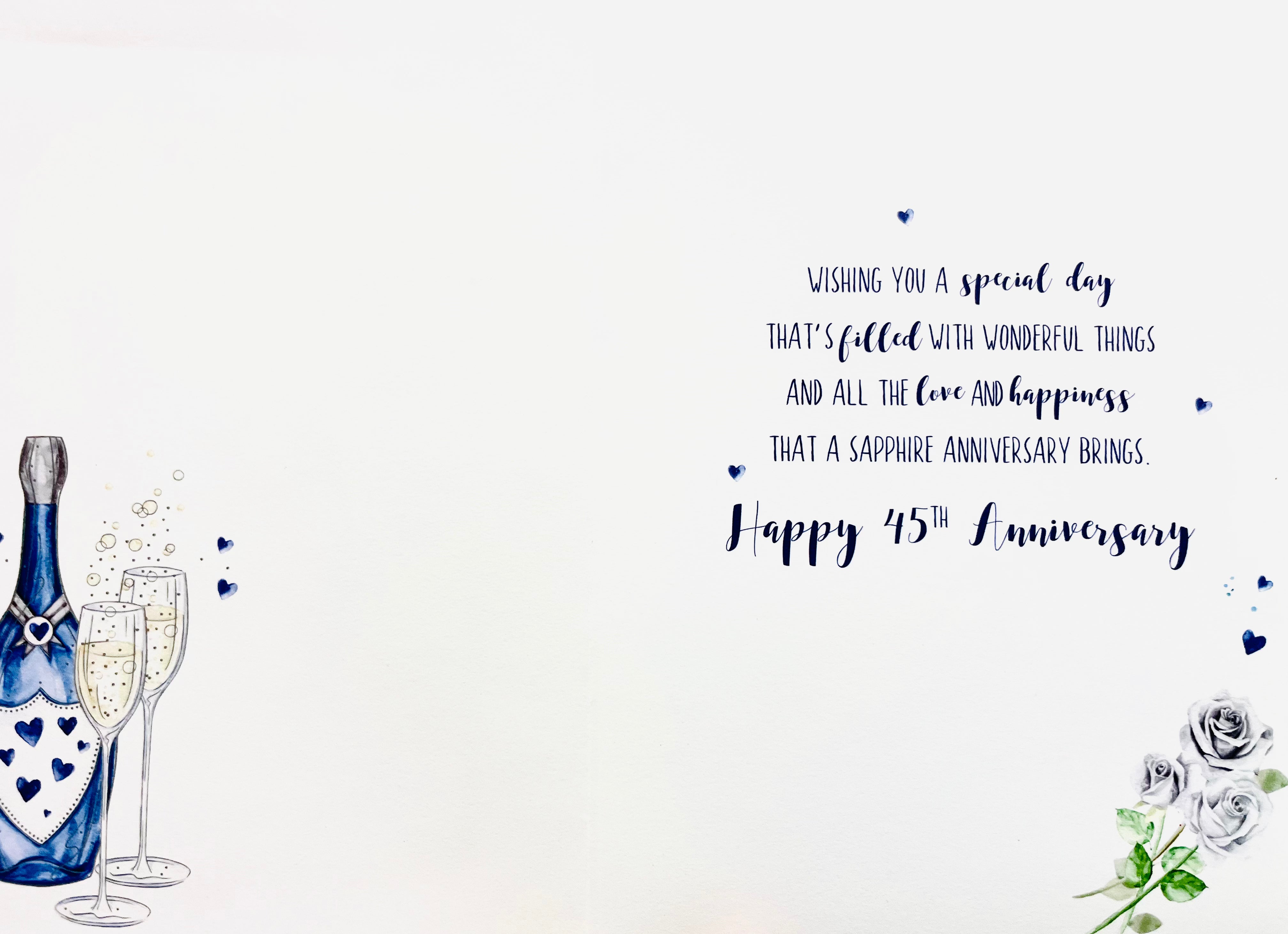 Sapphire Wedding Anniversary Card