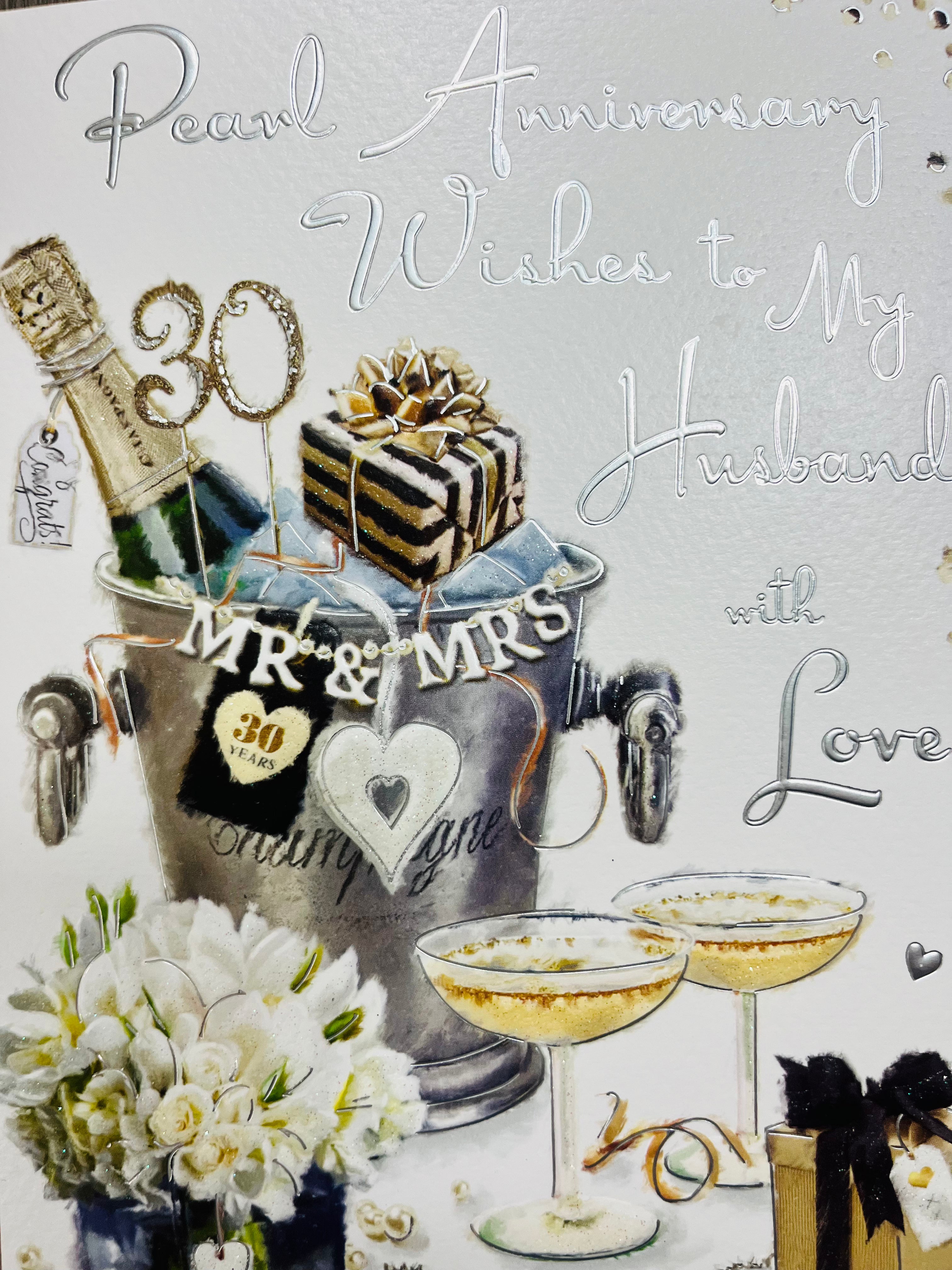 Husband Pearl Wedding Anniversary Card