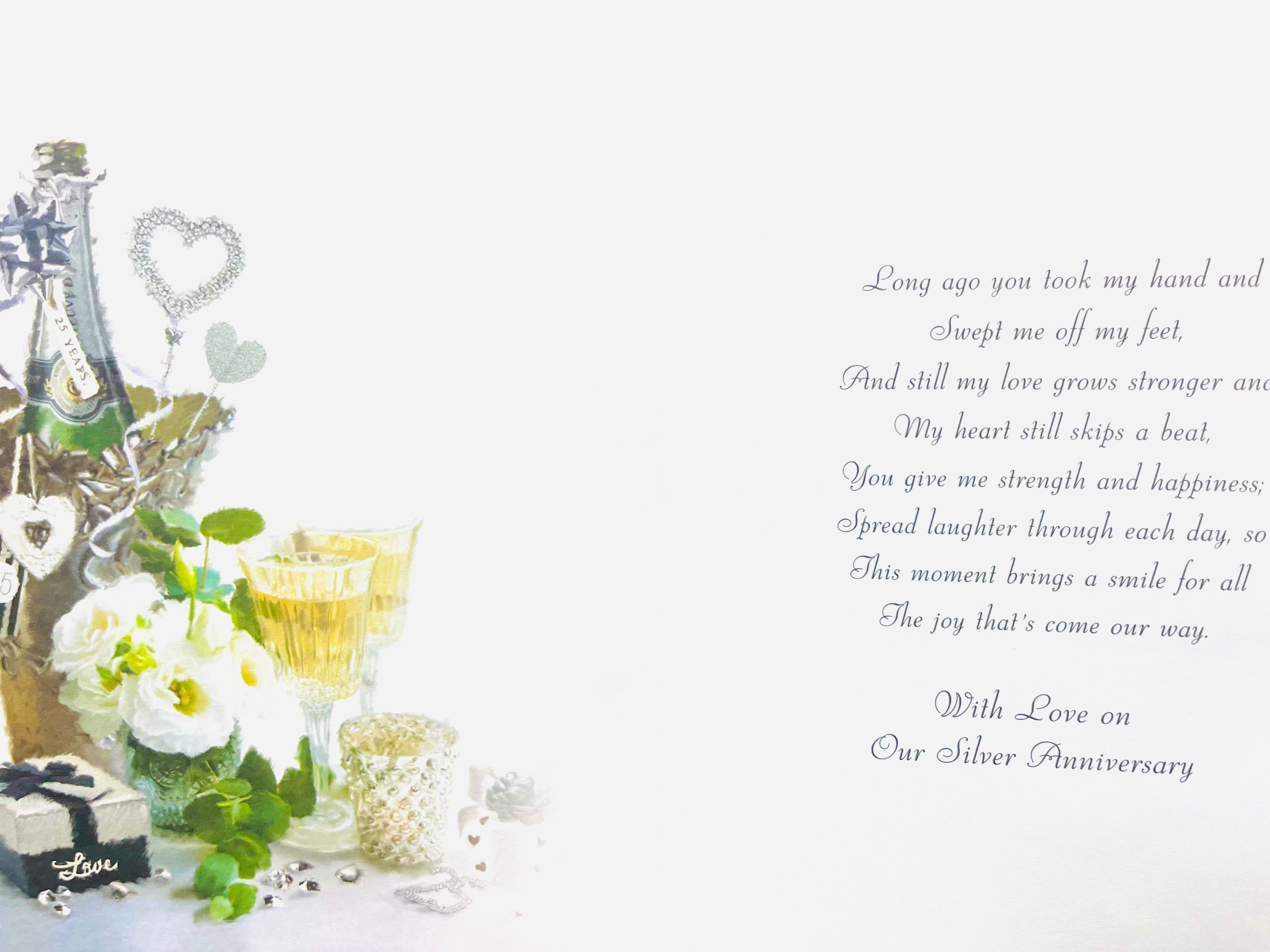 Husband Silver Wedding Anniversary Card