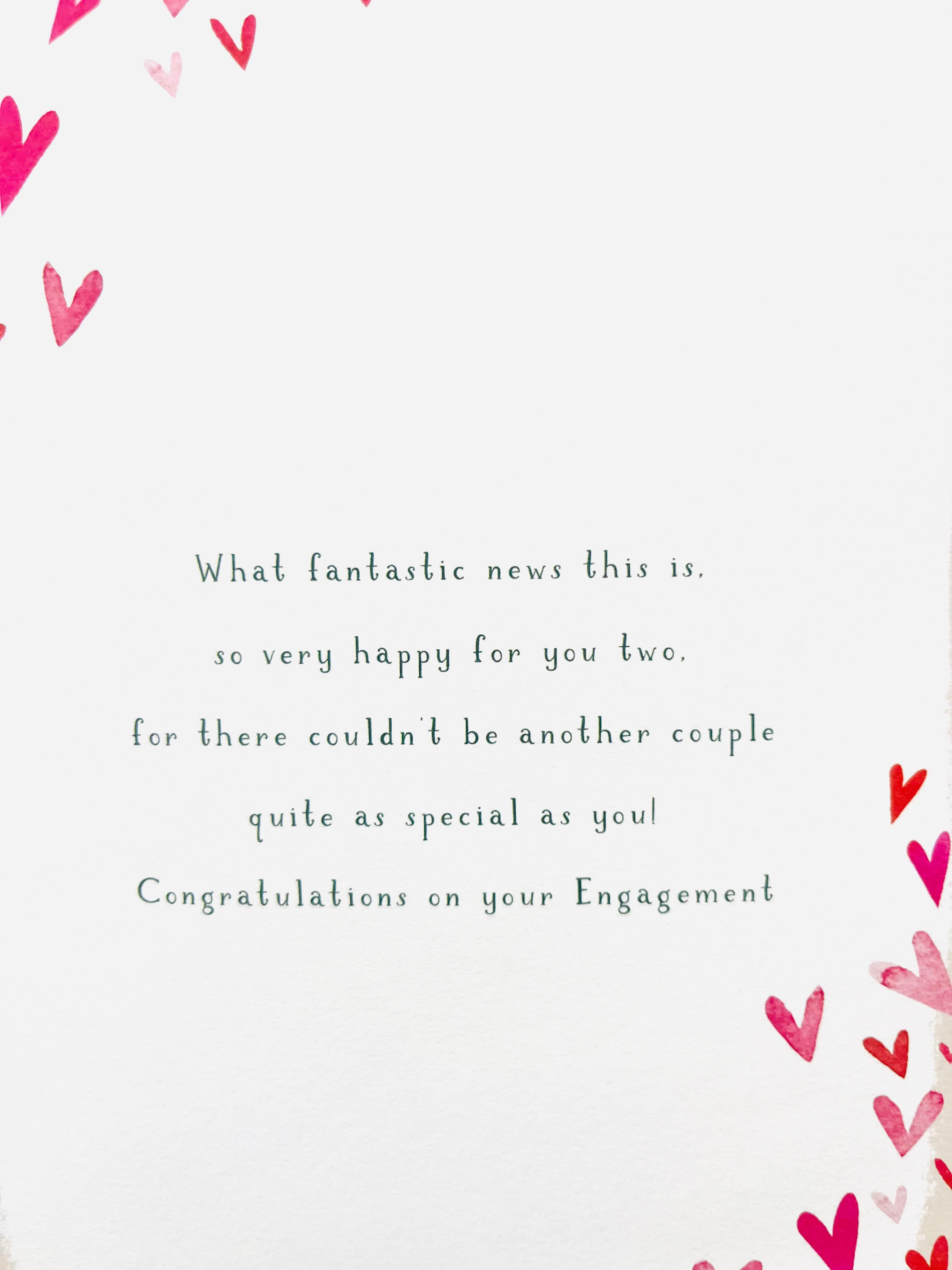 Son and his Fiancée Engagement Card