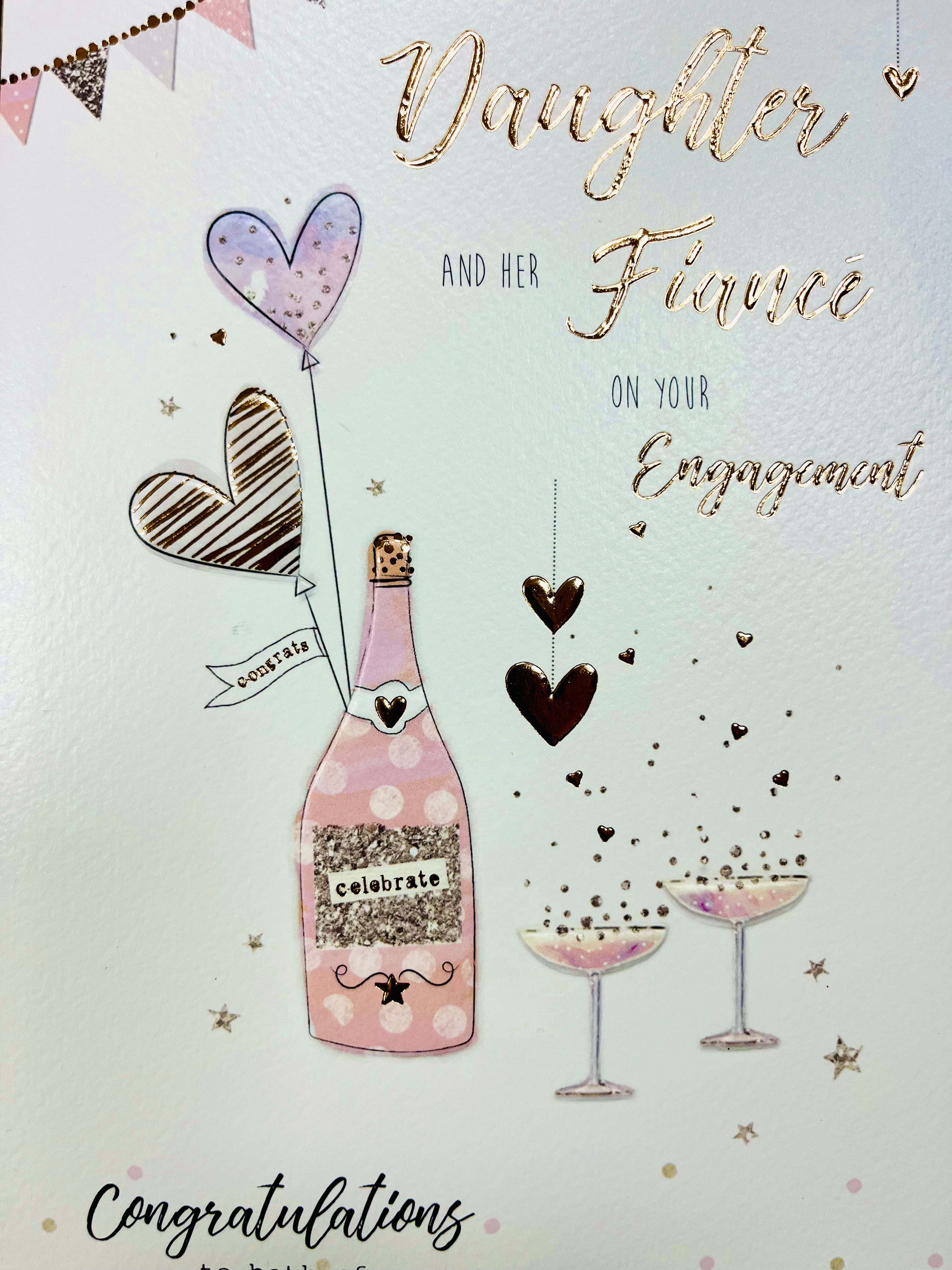 Daughter and her Fiancé Engagement Card