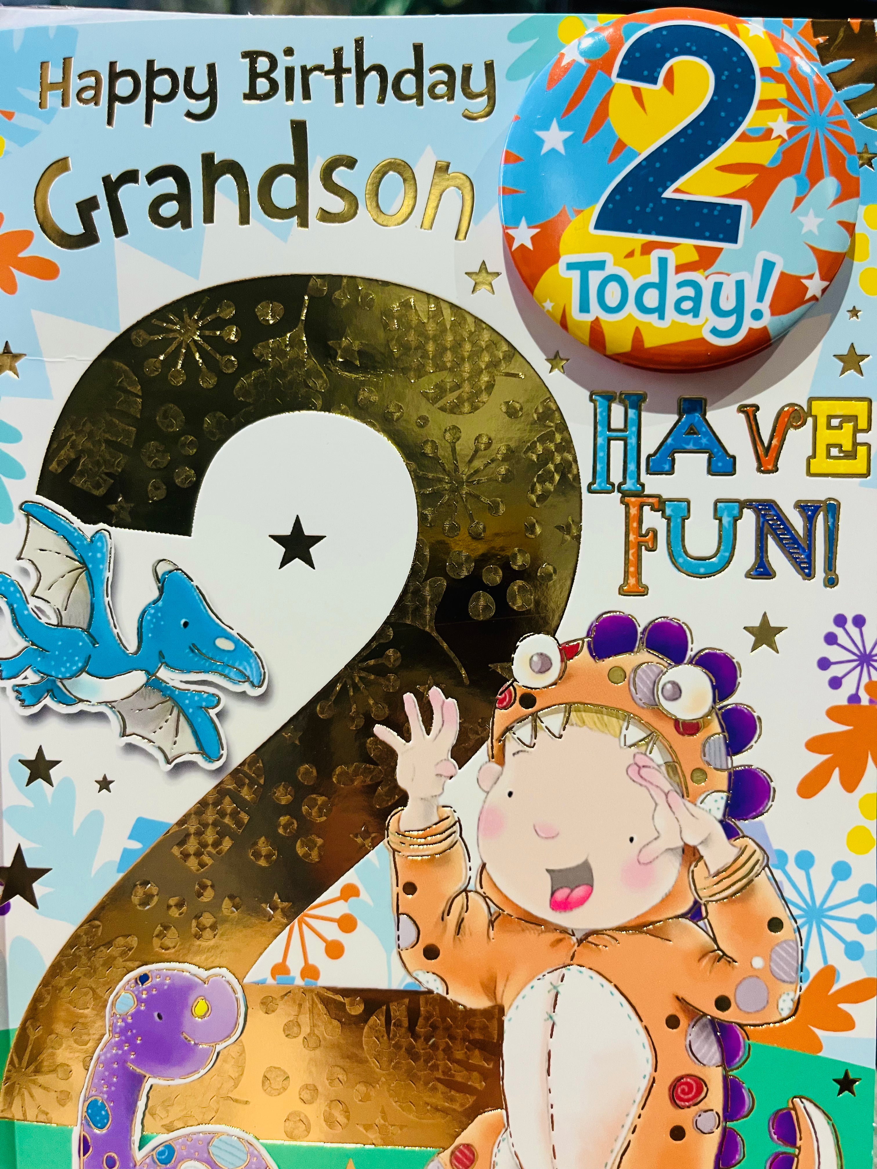 Grandson's 2nd Birthday Card
