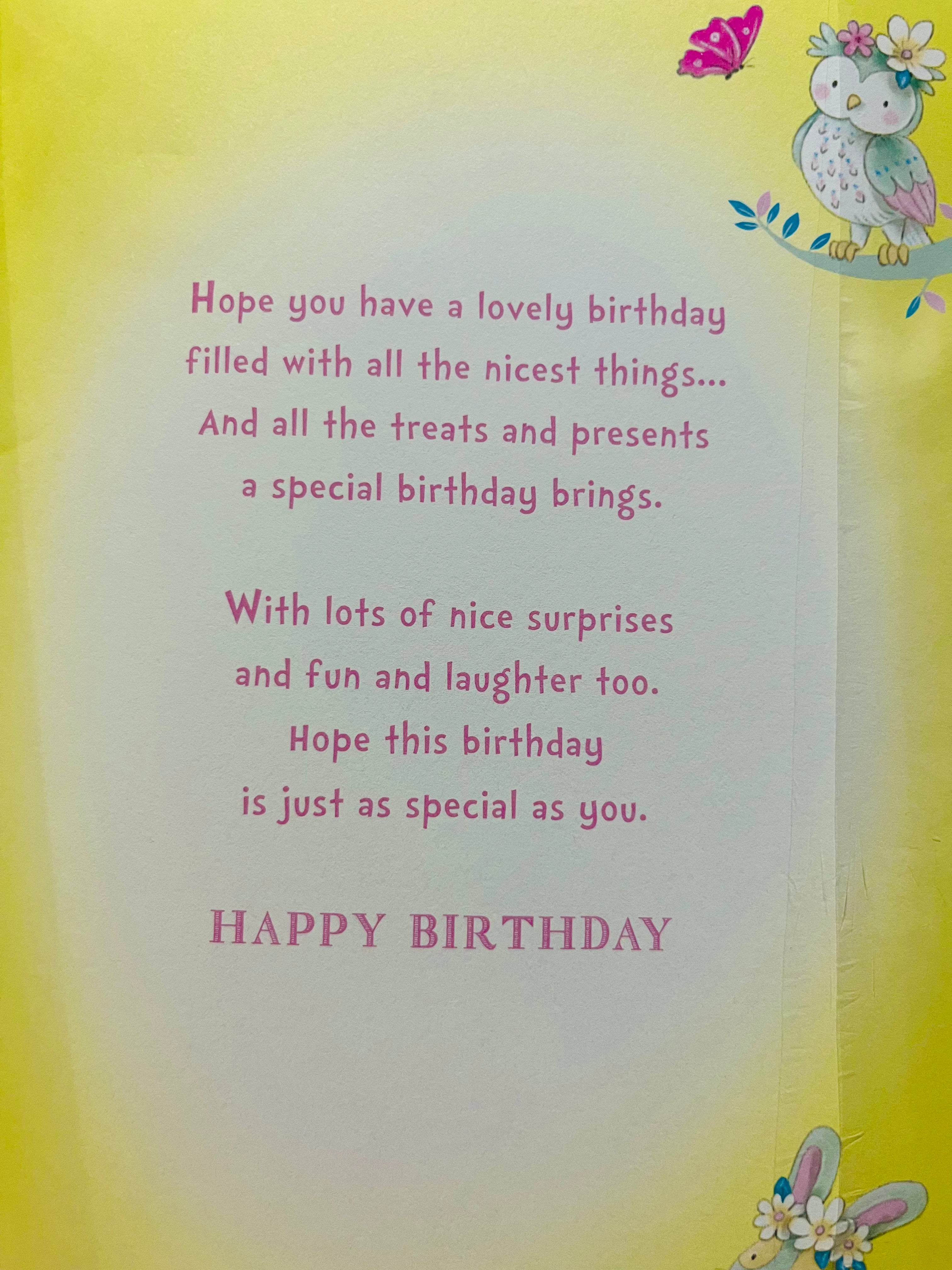 Granddaughter's 3rd Birthday Card