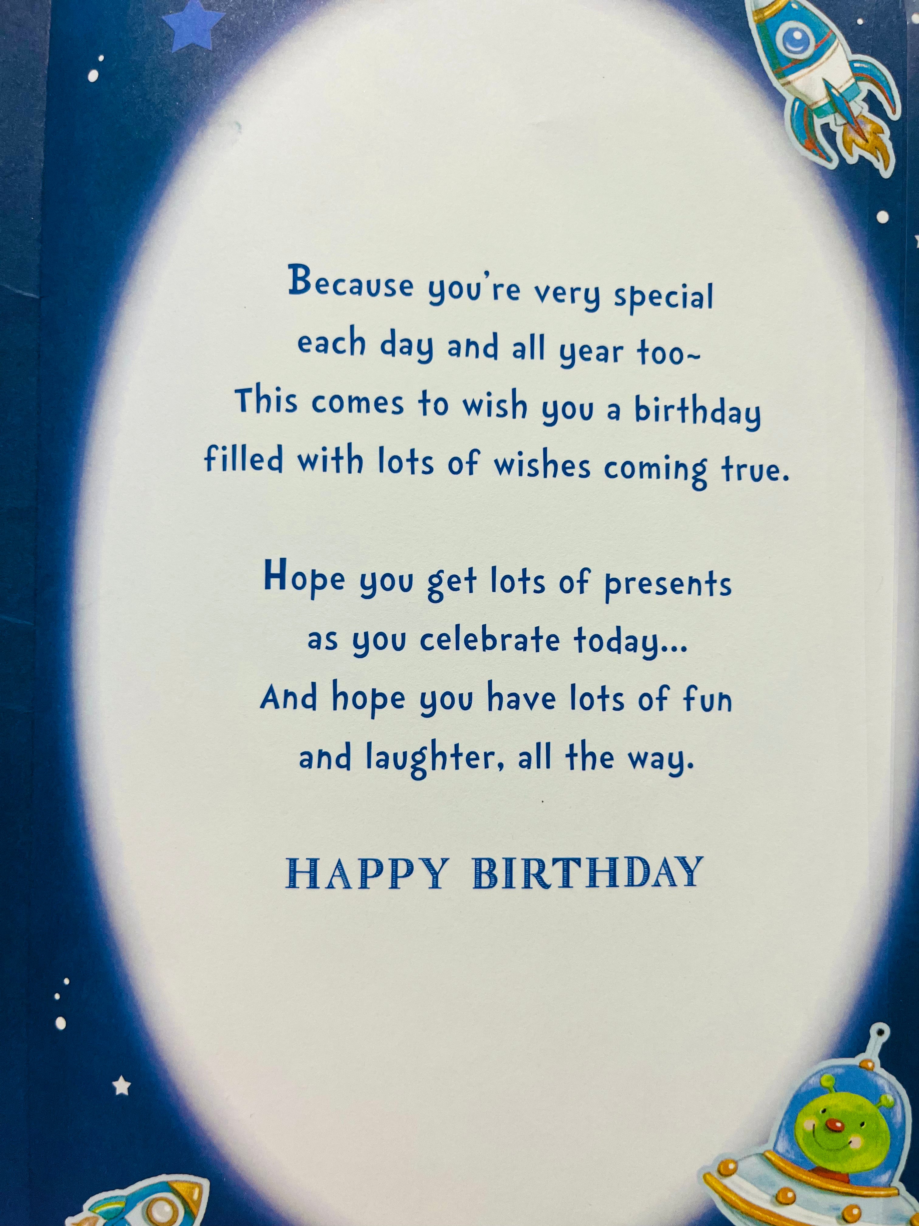 Son's 4th Birthday Card