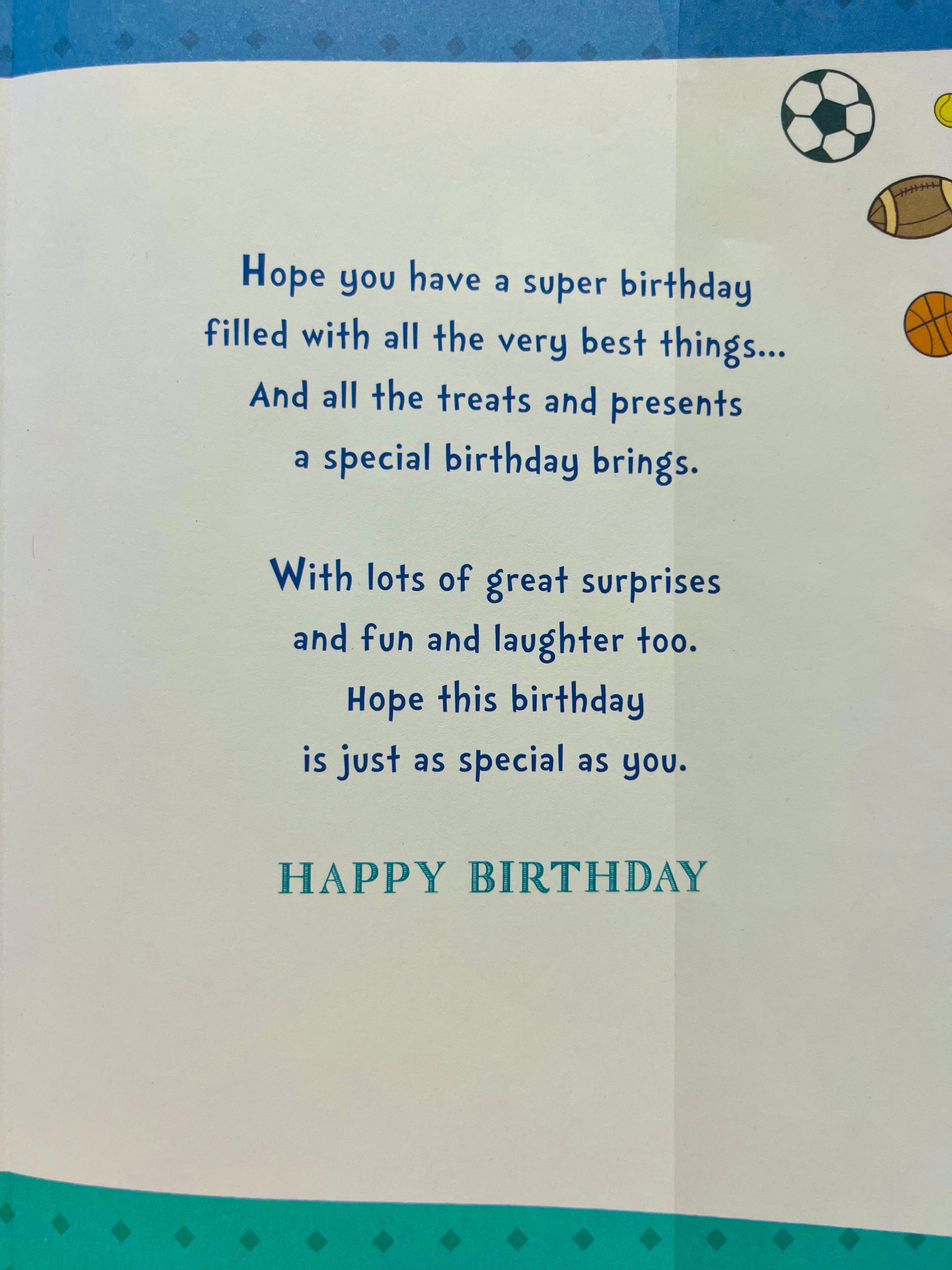 Son's 5th Birthday Card