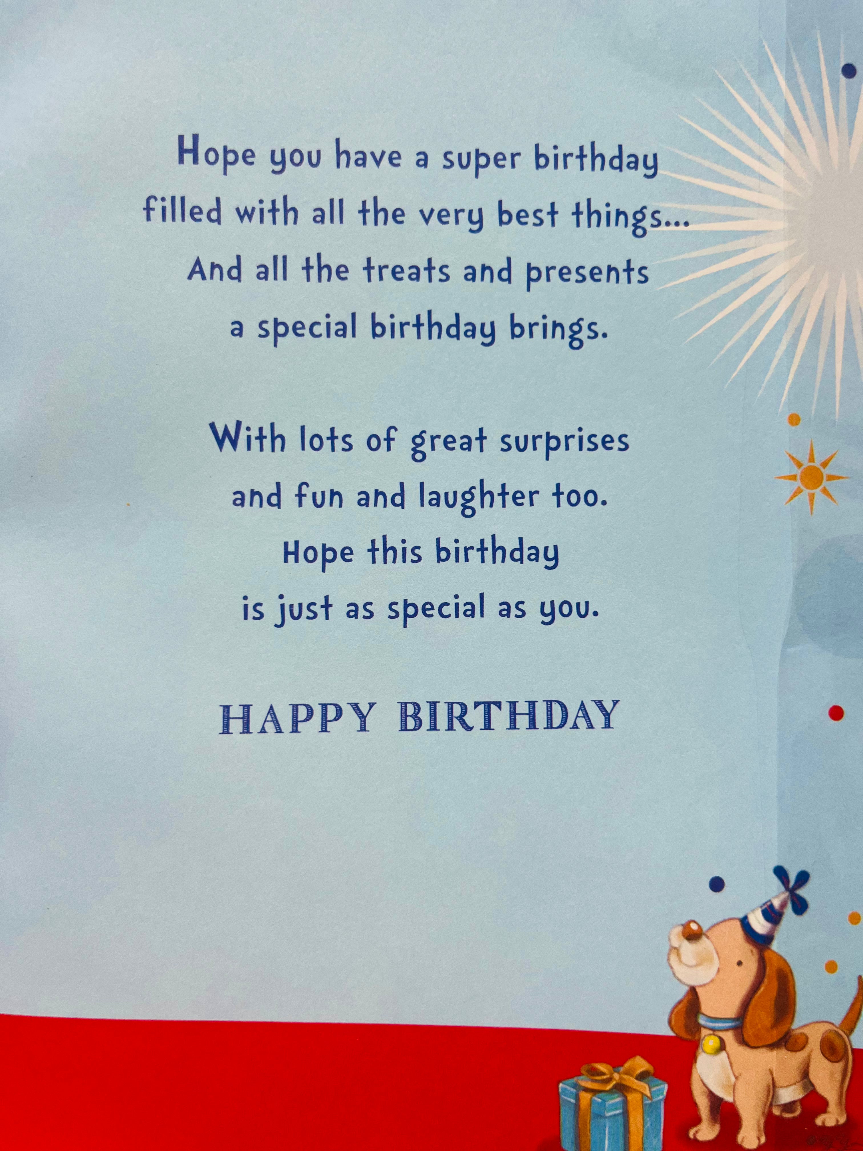 Grandson's 5th Birthday Card
