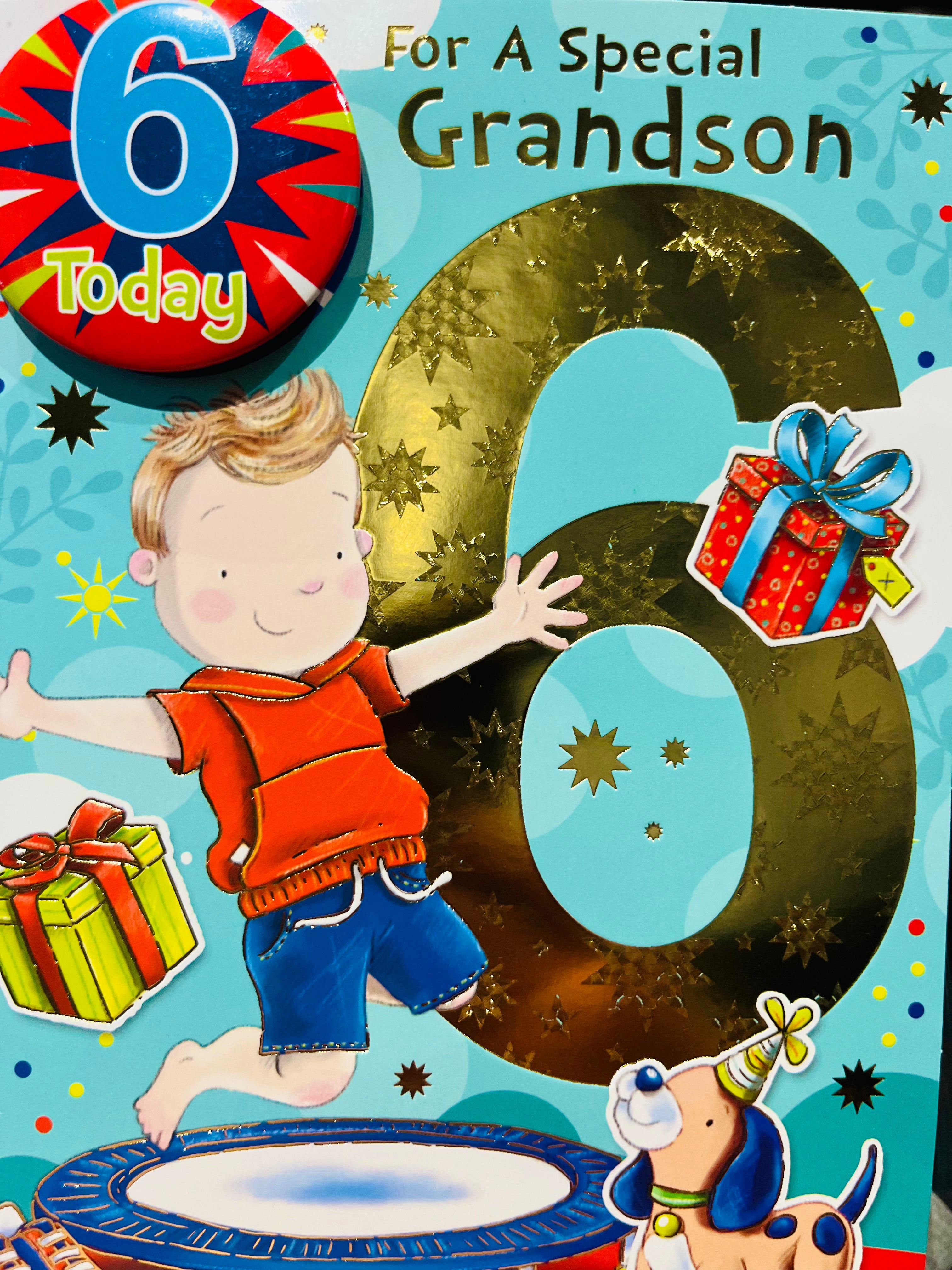 Grandson's 6th Birthday Card